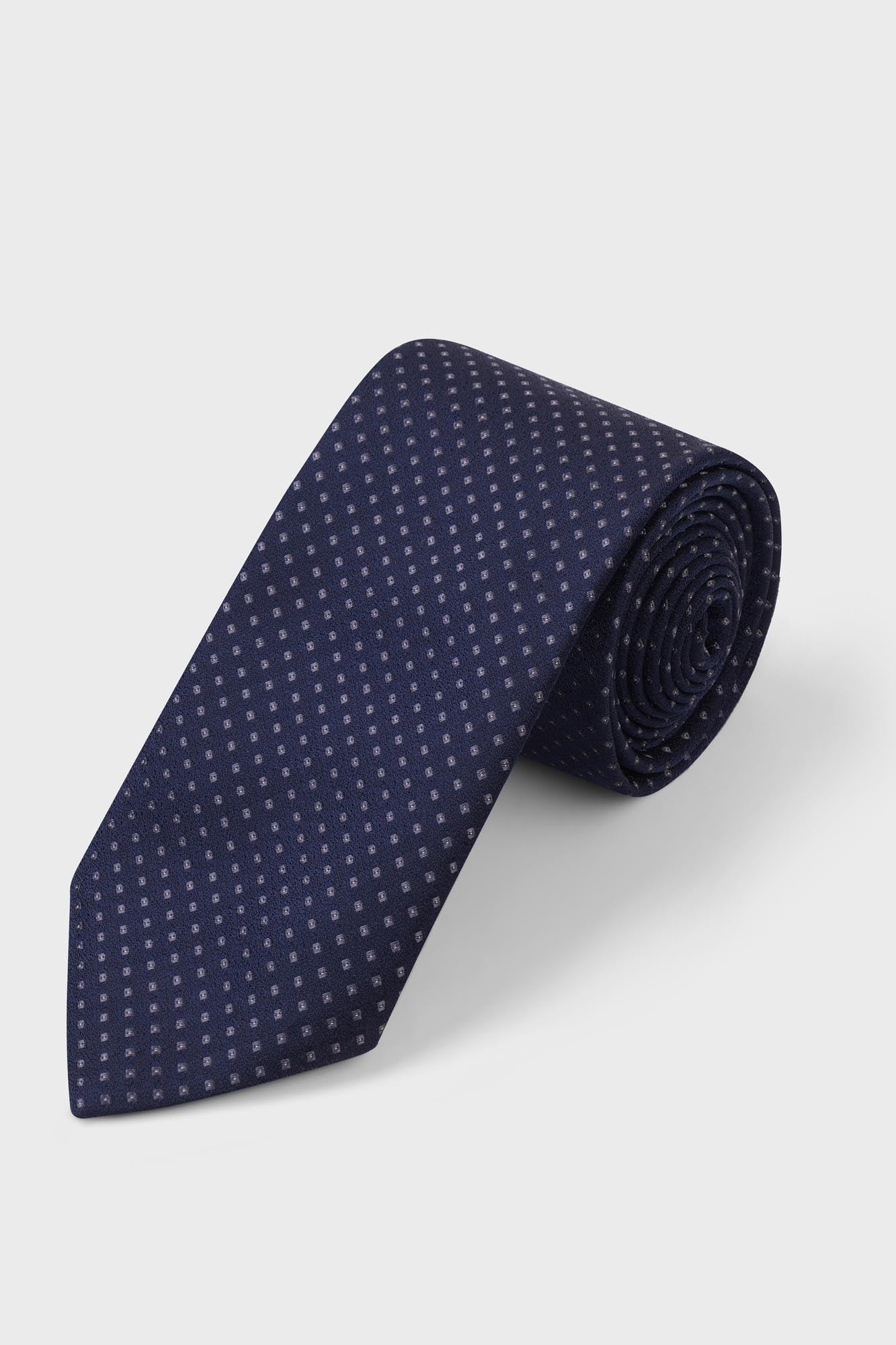 Dark Navy Pin-Dot Tie Set