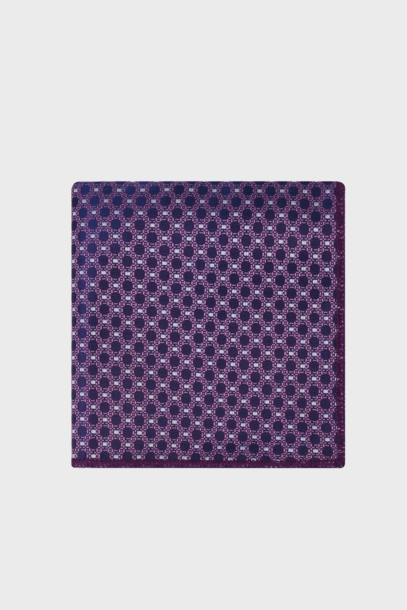 Pink Geometric Medallion Tie Set