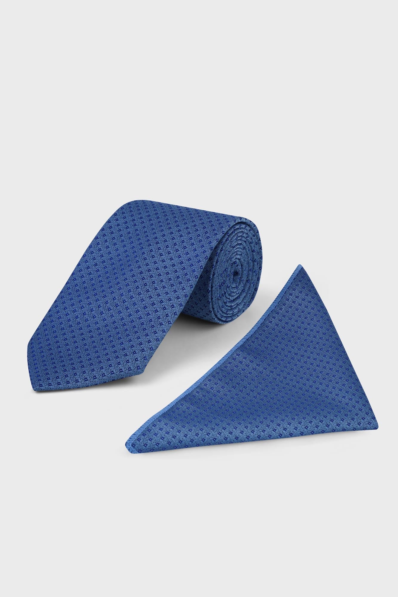 Sky Blue Micro-Pattern Tie Set
