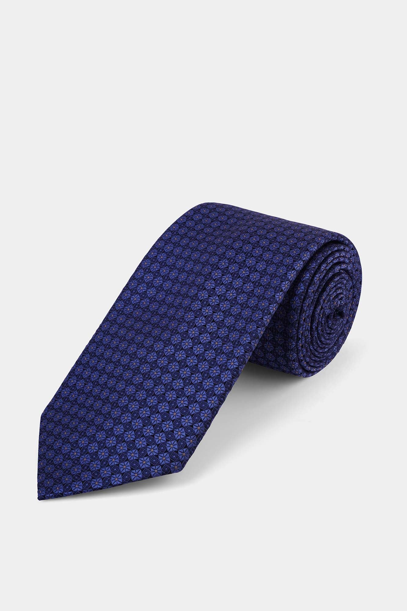 Blue Geometric Tie