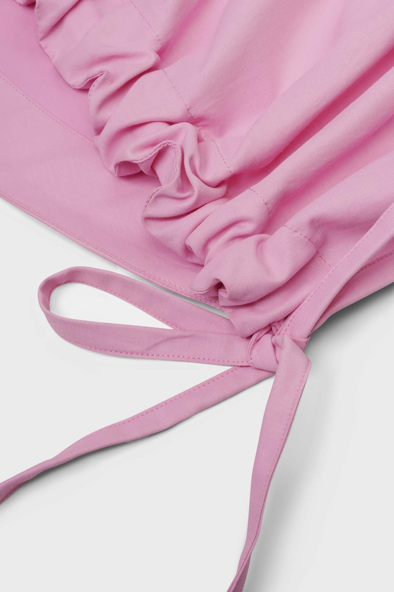 Pink Relaxed Hem Tie Shirt