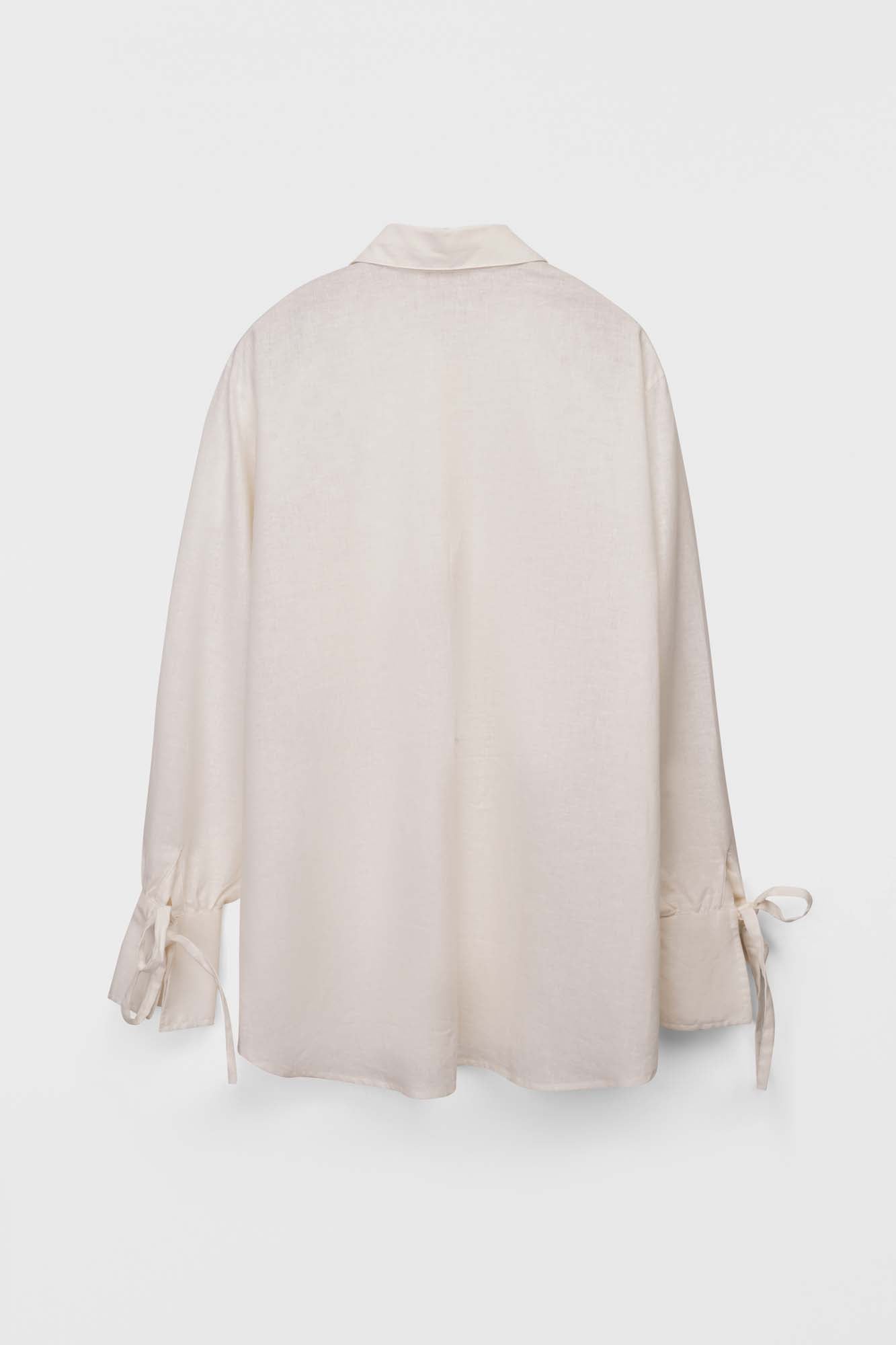 Off-White Linen Cotton Oversized Shirt