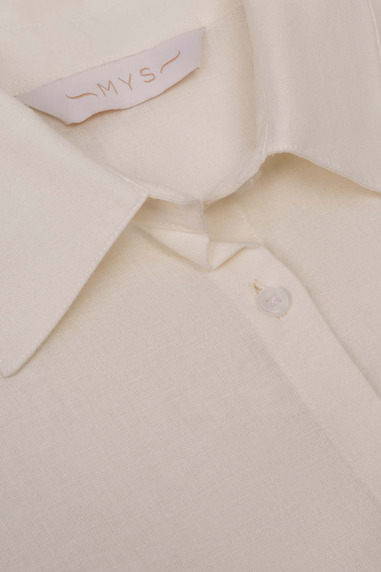 Off-White Linen Cotton Oversized Shirt