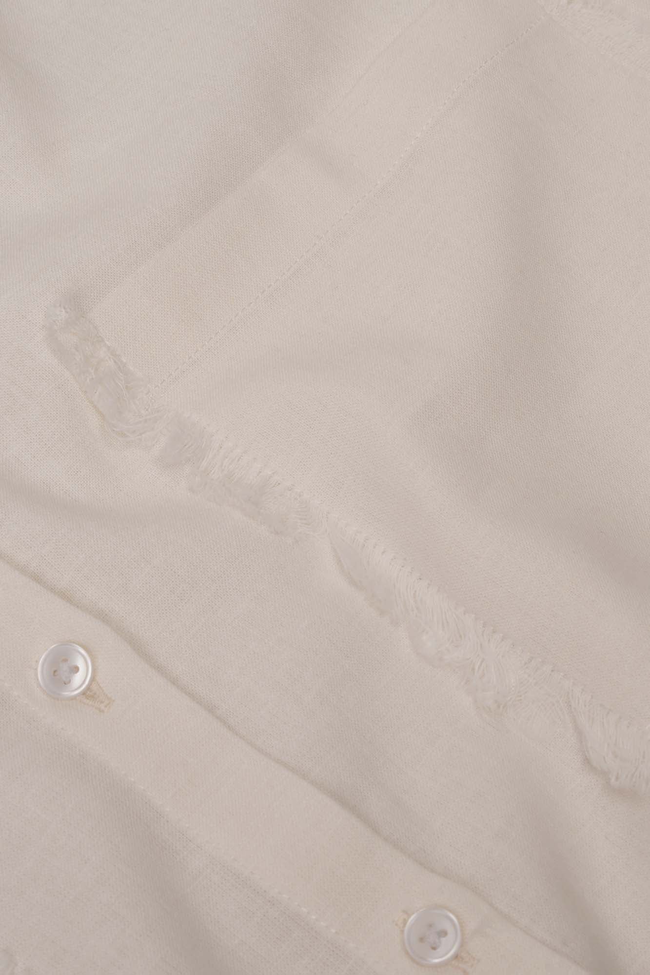 Off-White Linen Cotton Oversized Shirt