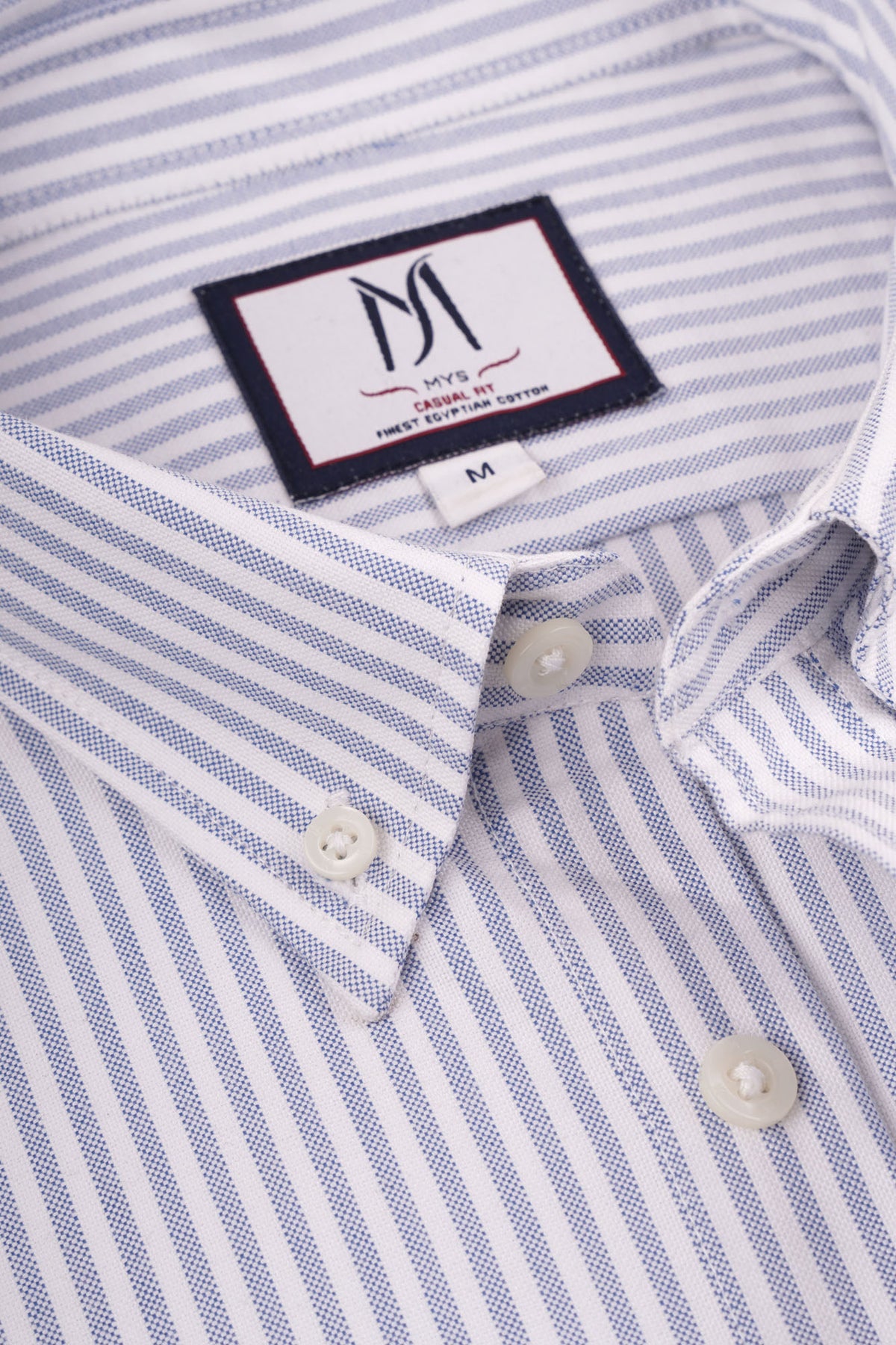 Blue Striped Oxford Button-Down Shirt