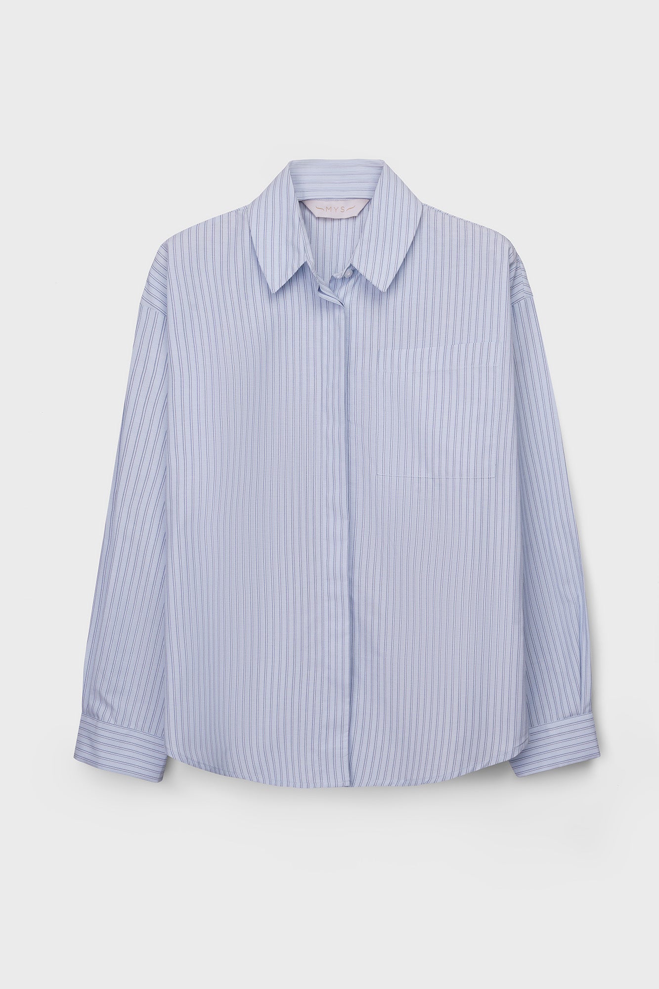 Light Blue Striped Oversized Shirt