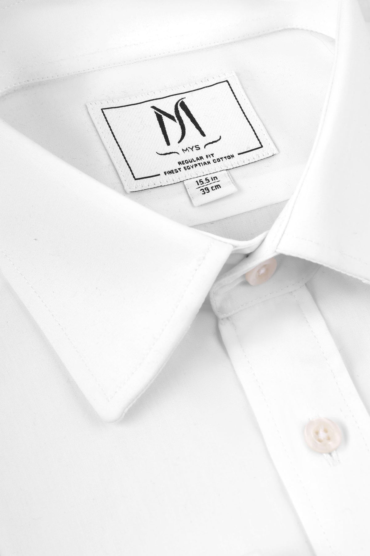 White Poplin Double Cuff Shirt - Regular Fit