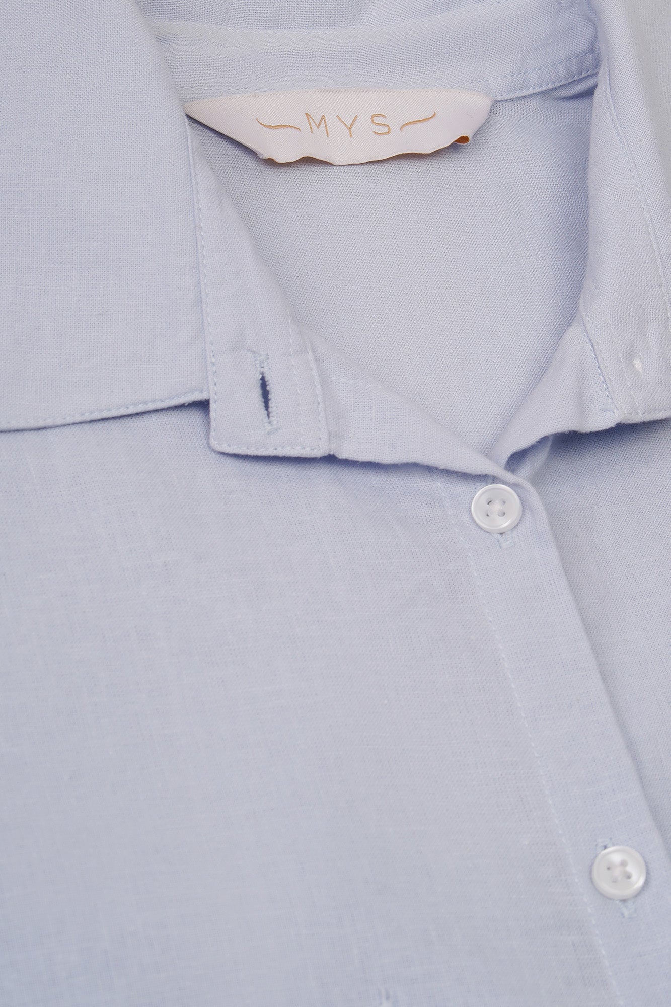 Light Blue Linen Cotton Oversized Shirt