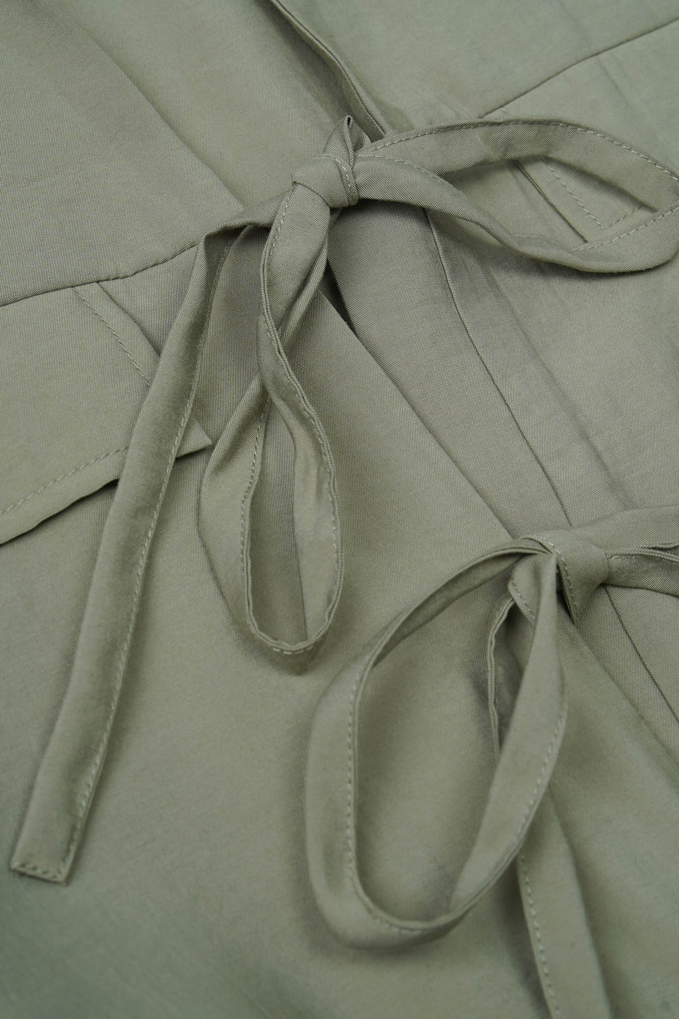 Light Khaki Modal Front Tie Shirt