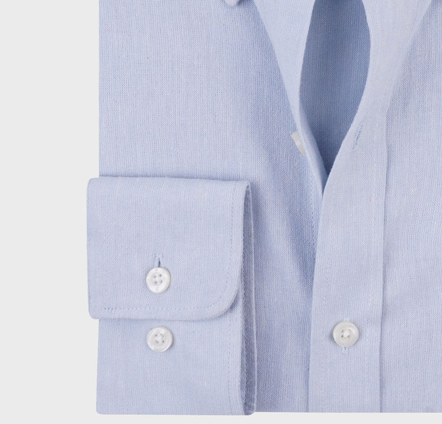 Light Blue Cotton Linen Shirt