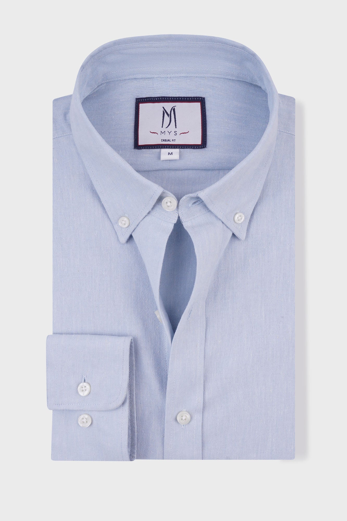 Light Blue Cotton Linen Shirt