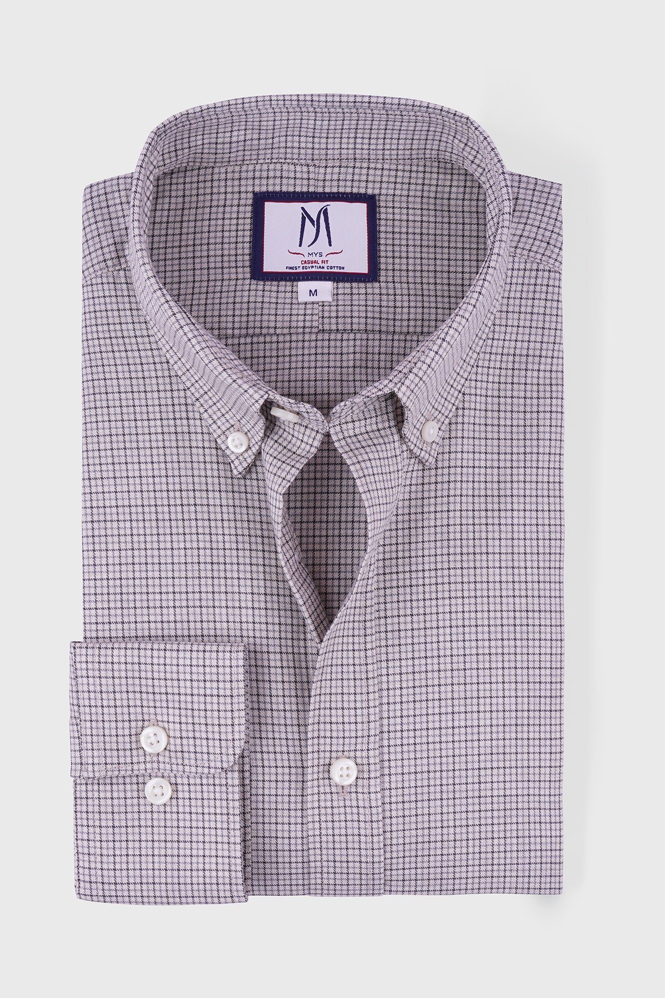 Beige Brushed Checkered Shirt