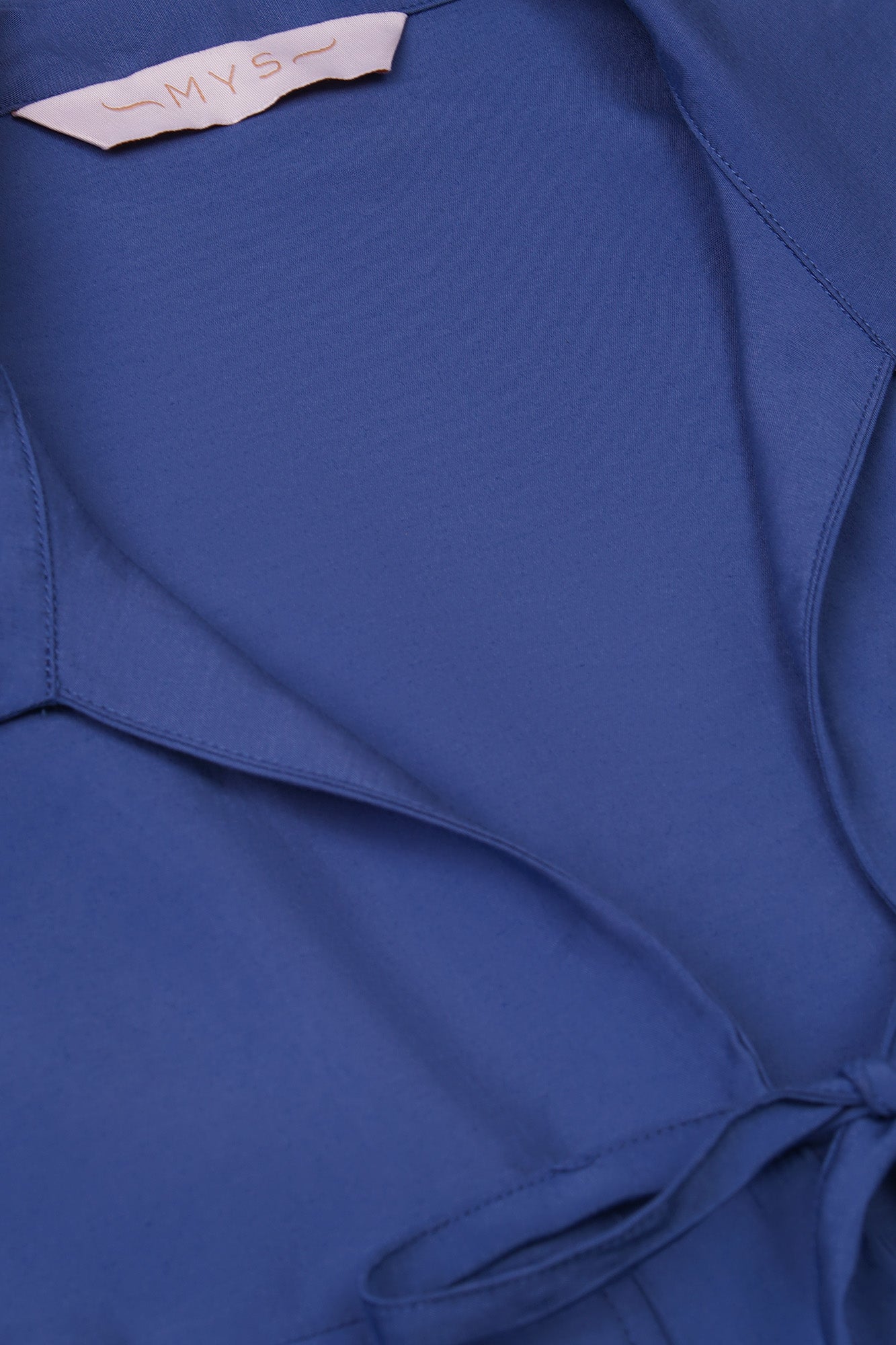 Blue Modal Front Tie Shirt