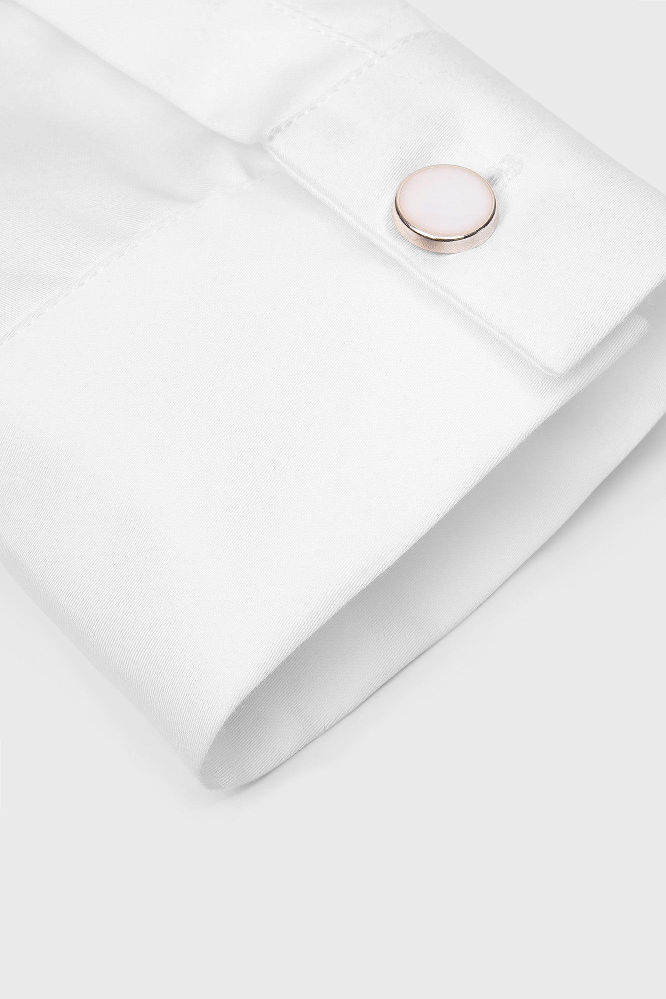 White Fitted Shirt with Waist Detail