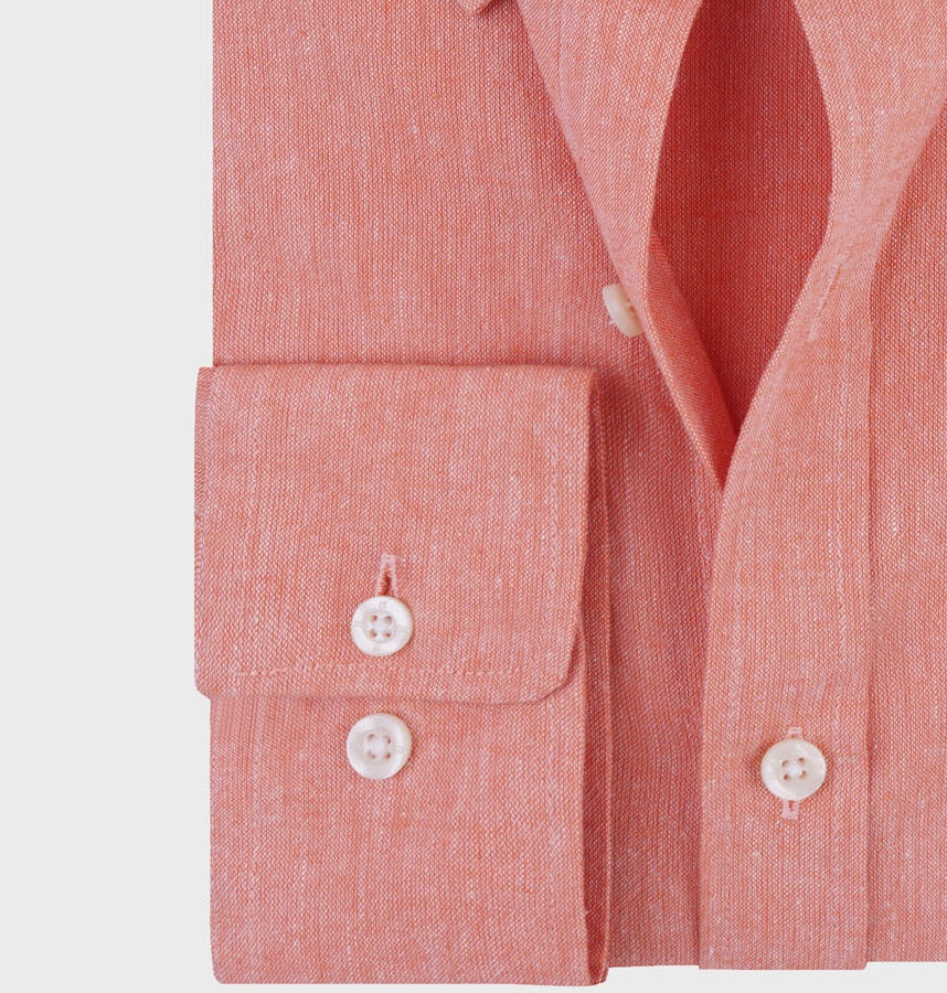 Orange Cotton Linen Shirt