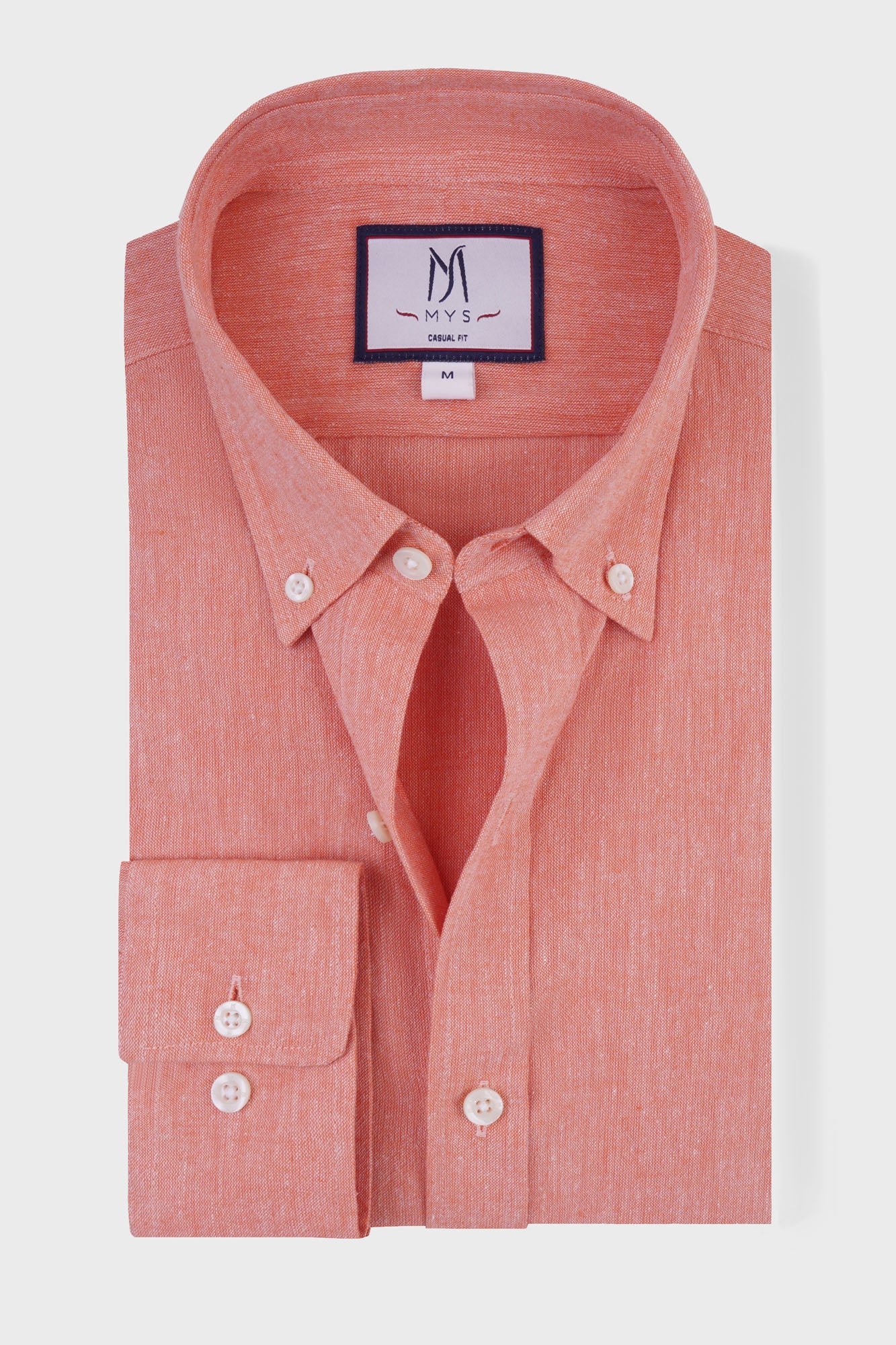 Orange Cotton Linen Shirt