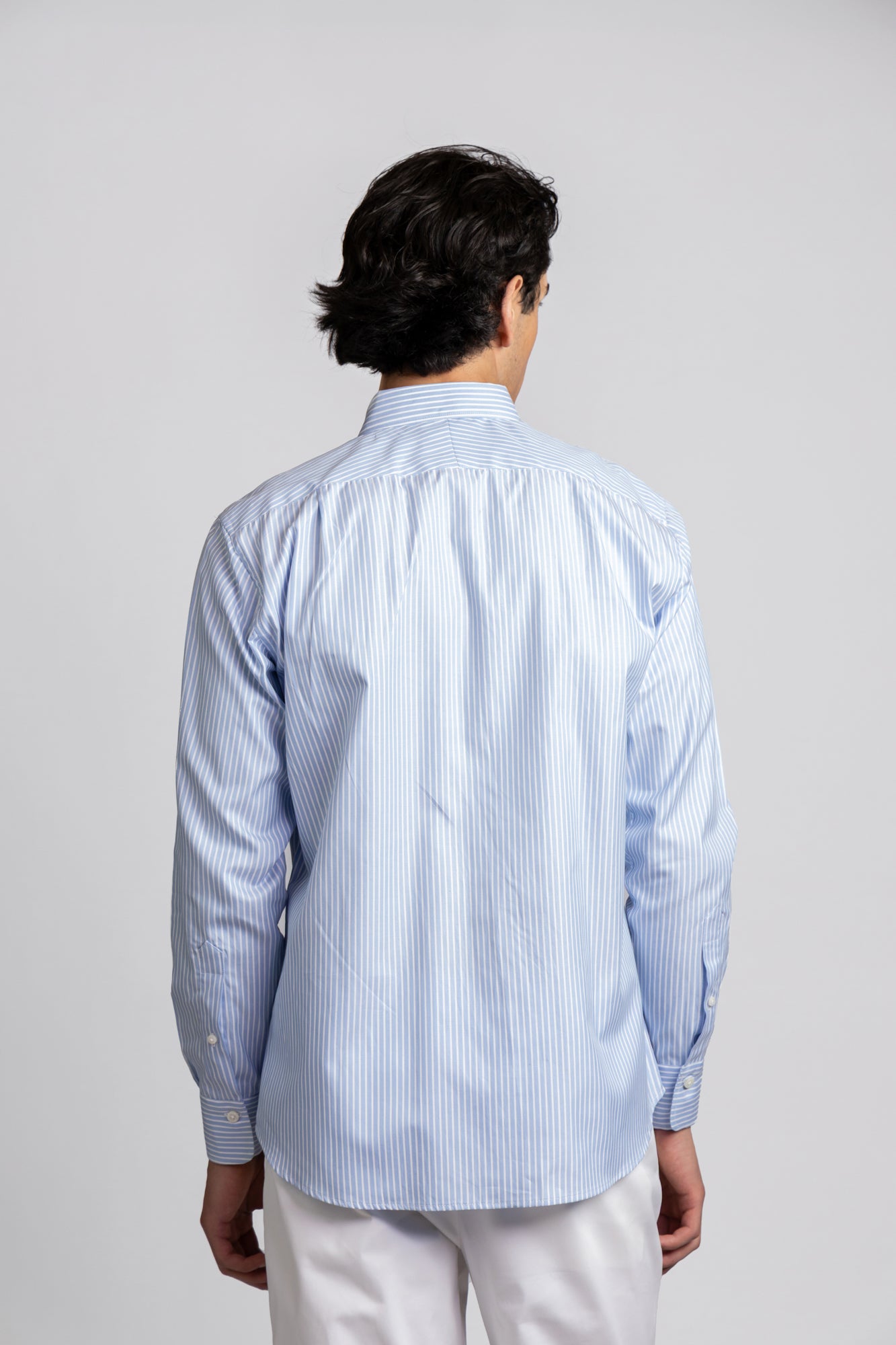 Light Blue Striped Royal Oxford Shirt