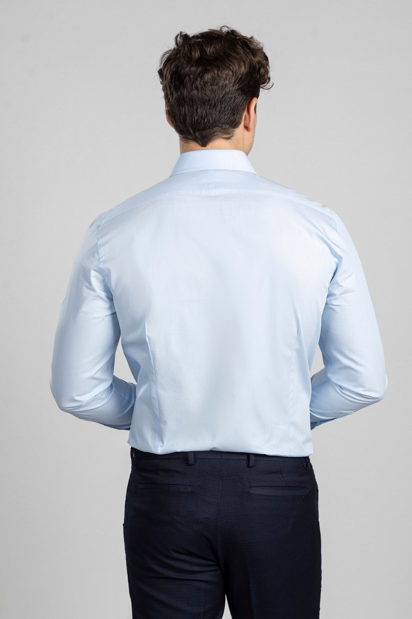 Light Blue Poplin Shirt - Slim Fit