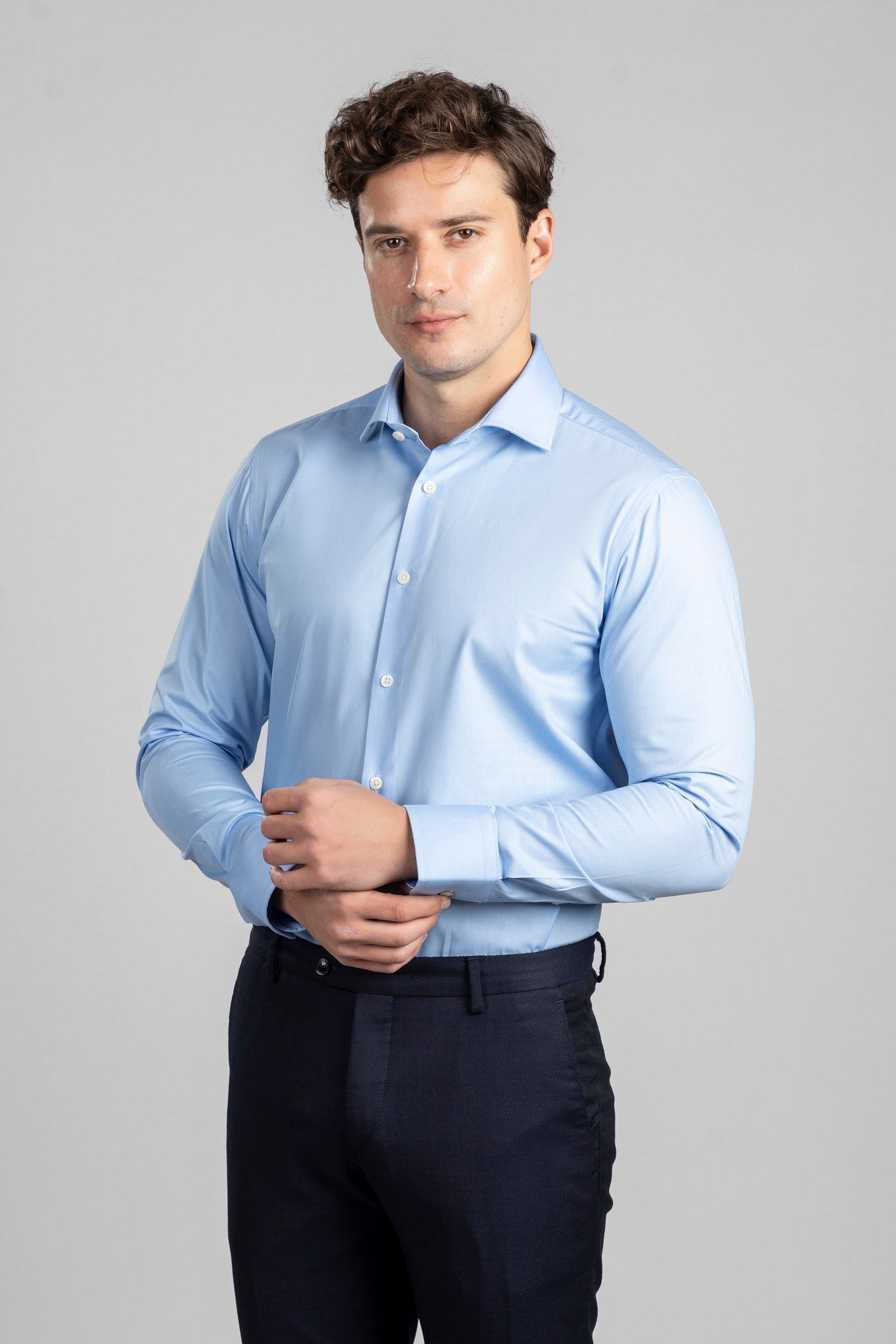 Blue Poplin Shirt - Regular Fit