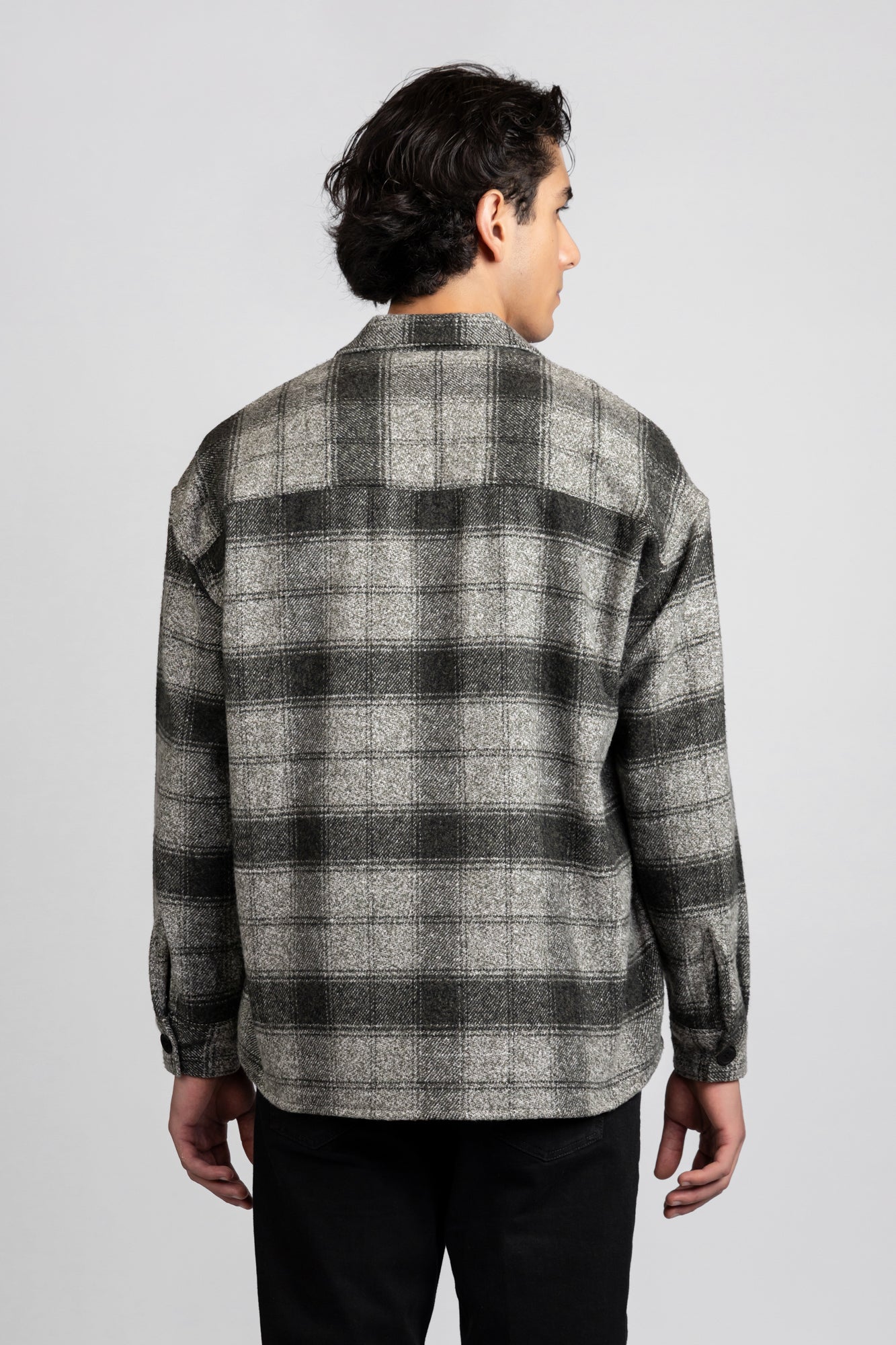 Brushed Checkered Overshirt