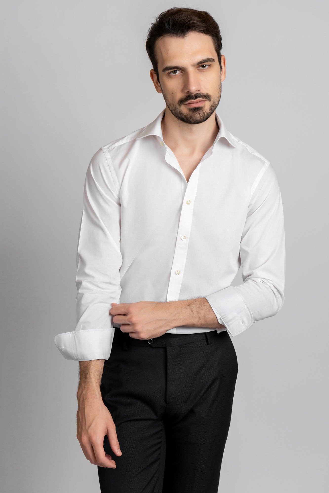 White Twill Shirt - Regular Fit