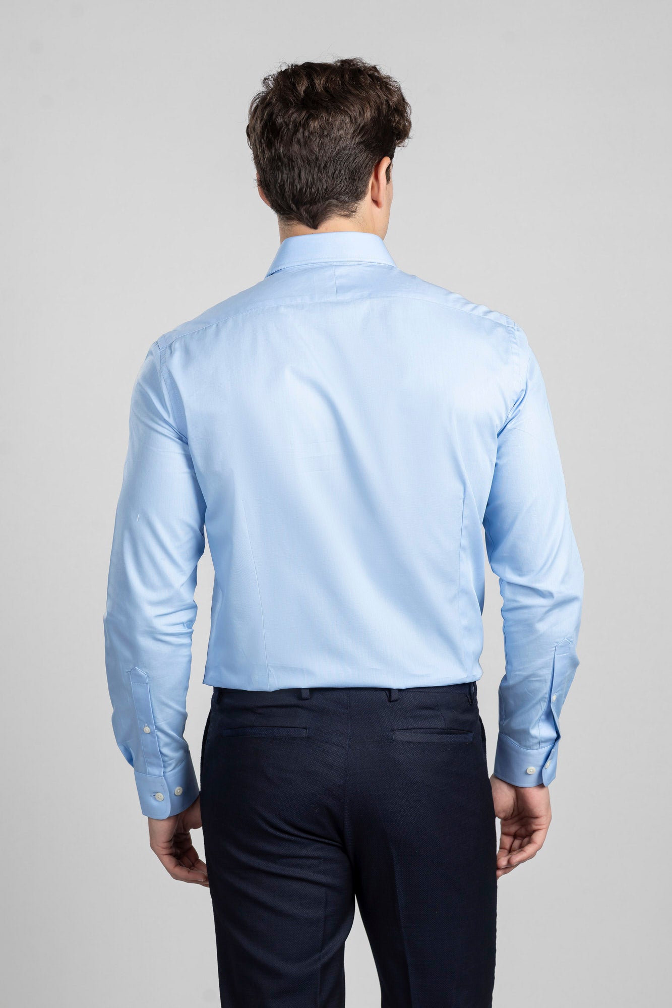 Blue Poplin Shirt - Slim Fit