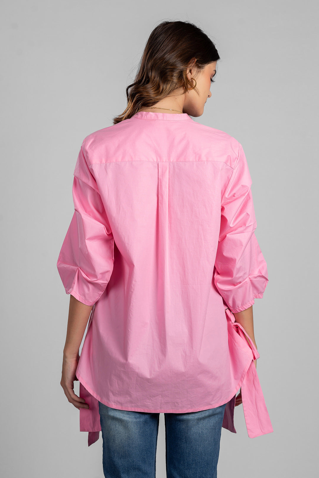Pink Side Tie Shirt