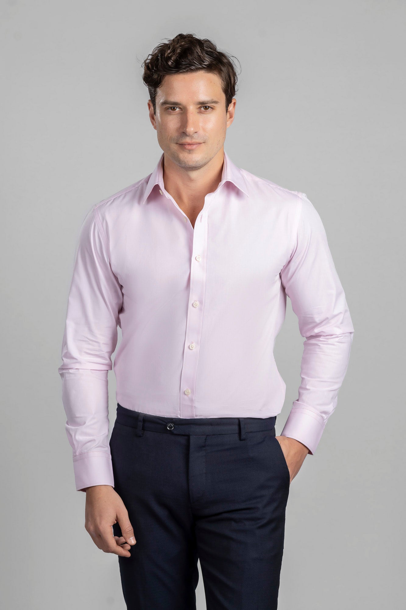 Light Pink Poplin Shirt - Regular Fit