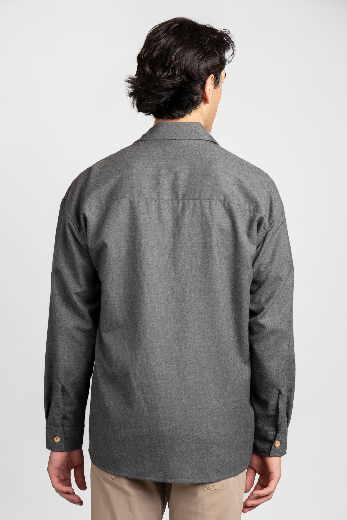 Brushed Shirt with Flap Pockets