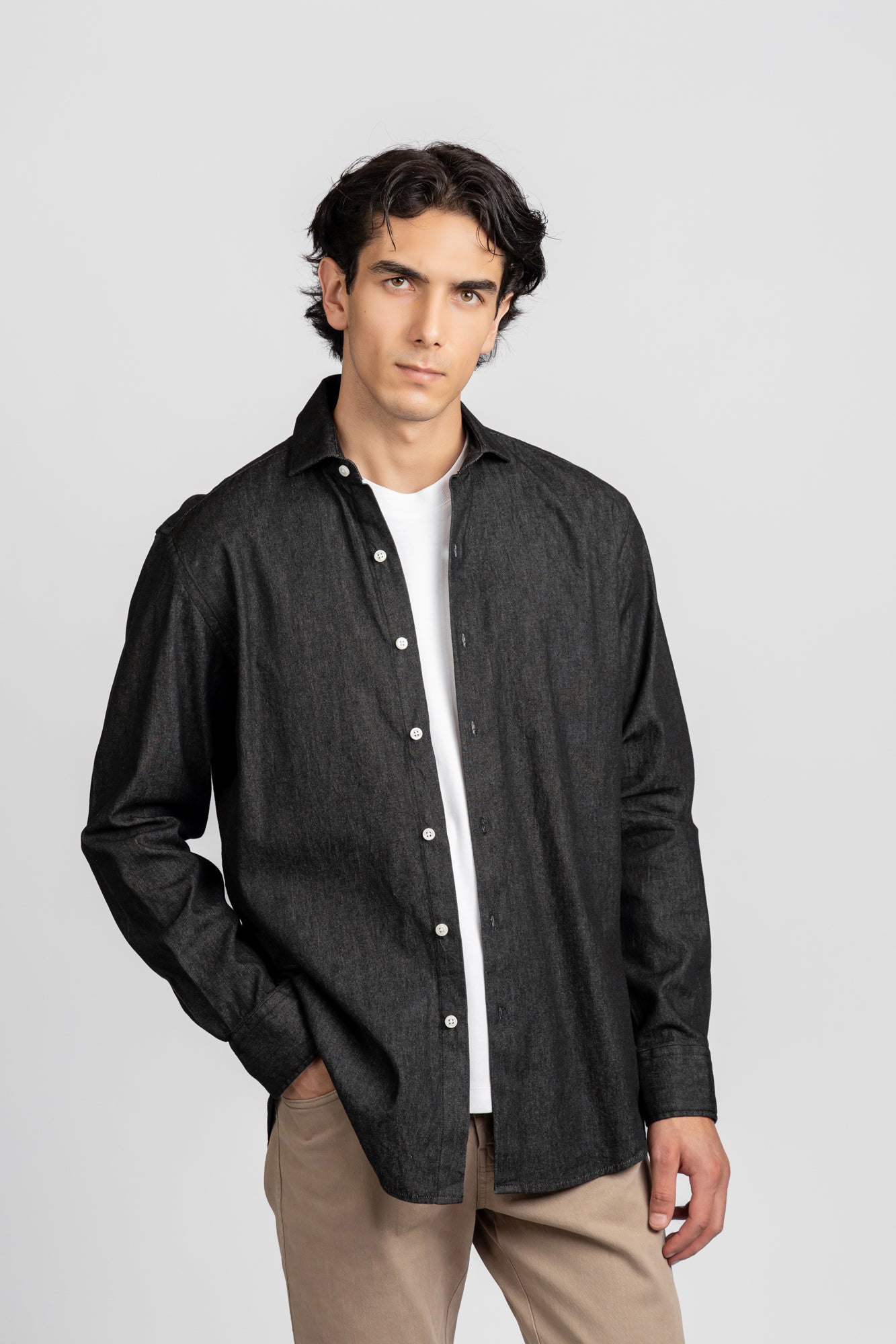 Cutaway Denim Shirt