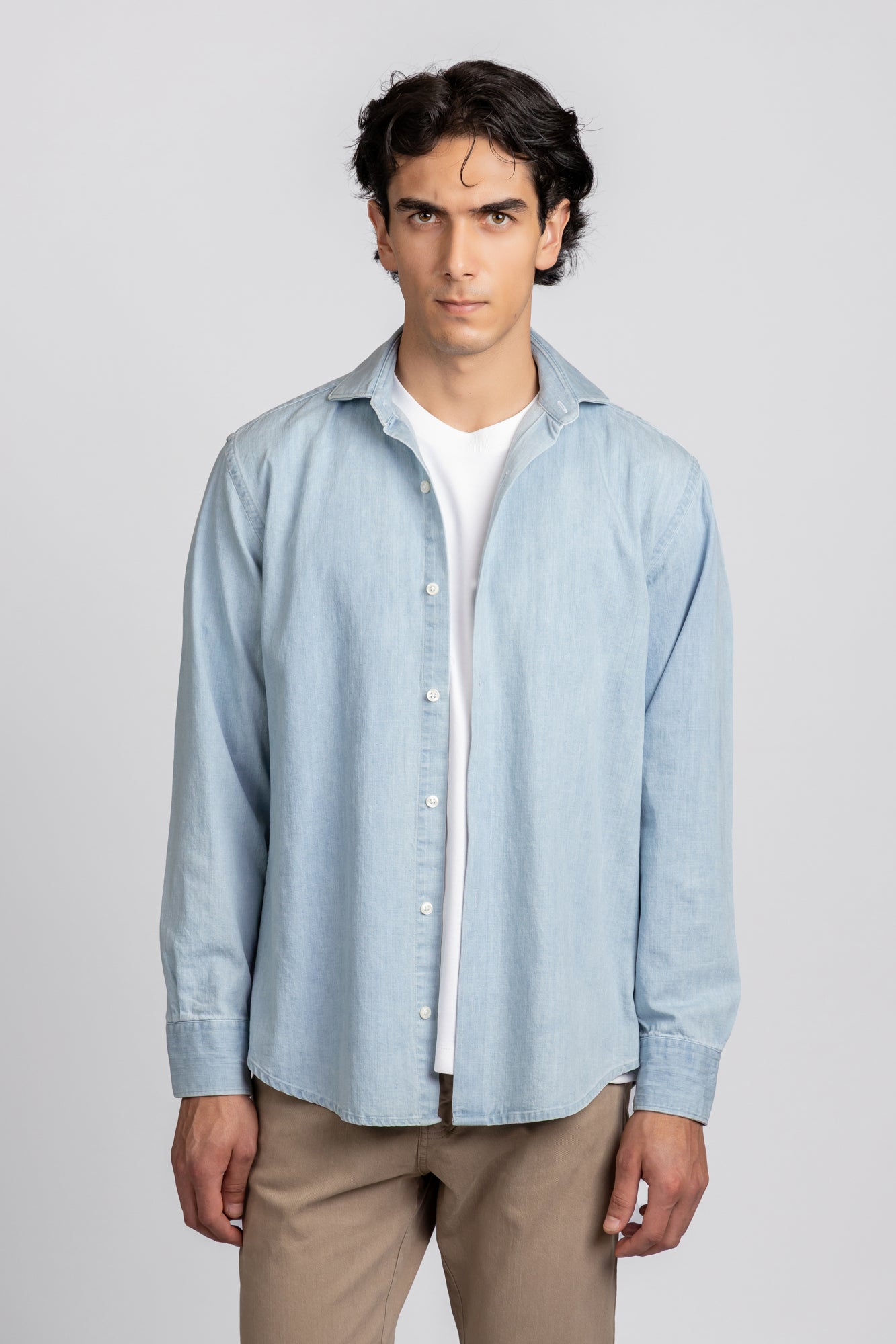 Cutaway Denim Shirt