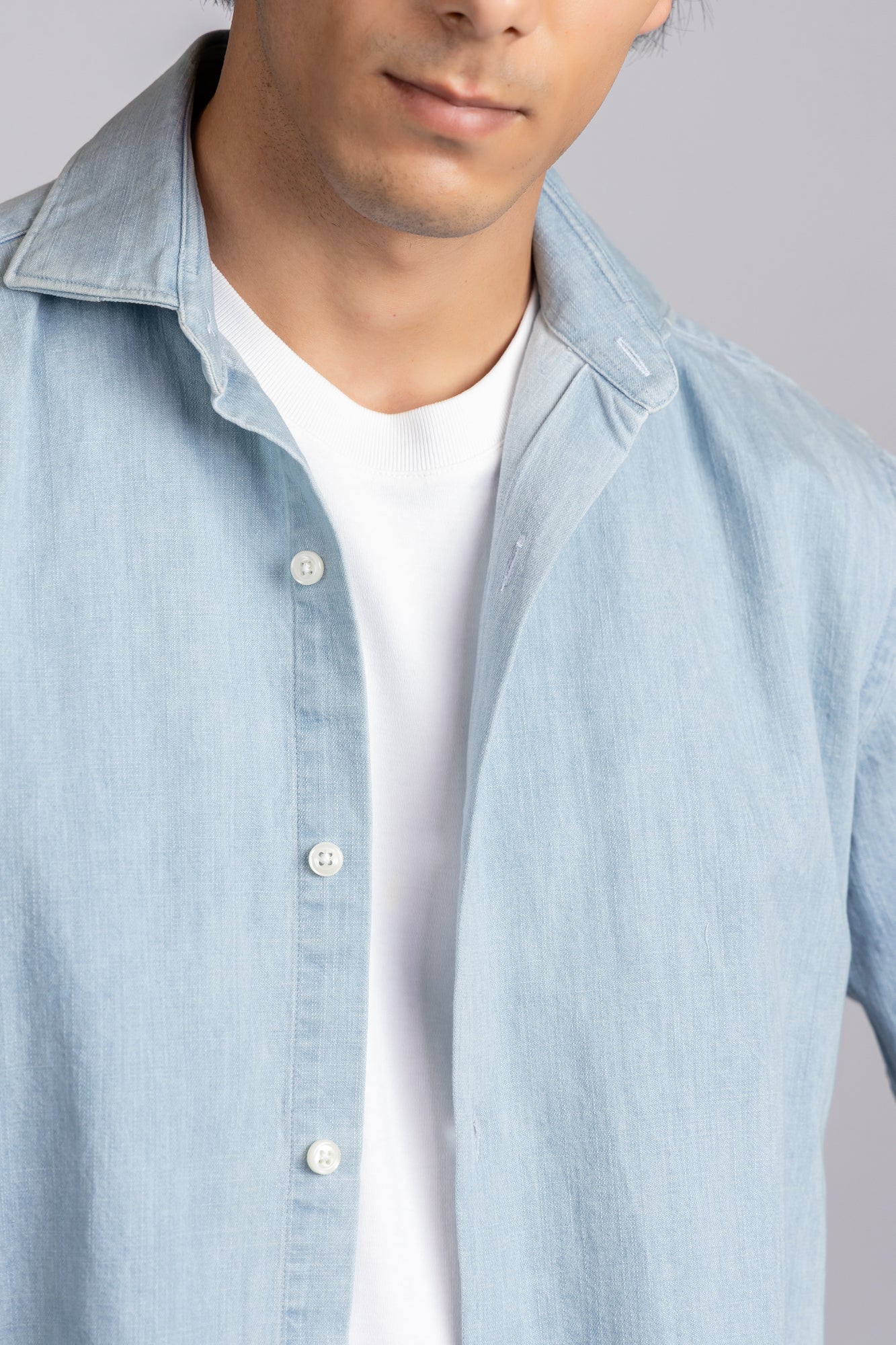 Cutaway Denim Shirt