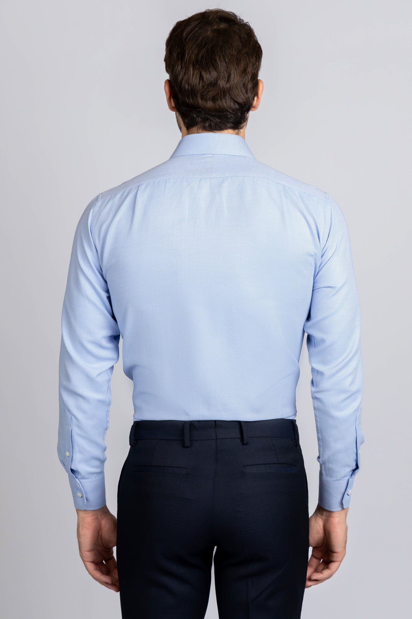 Sky Blue Dobby Shirt - Regular Fit
