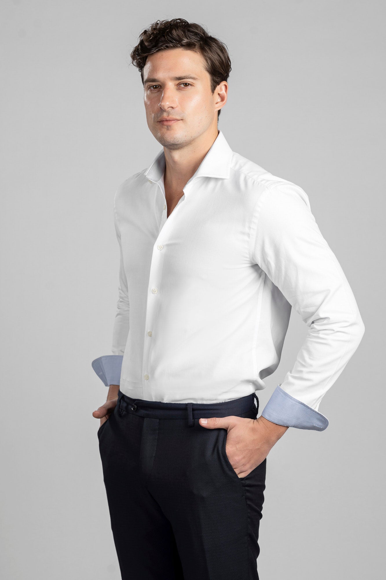 White Oxford Cutaway Shirt - Slim Fit