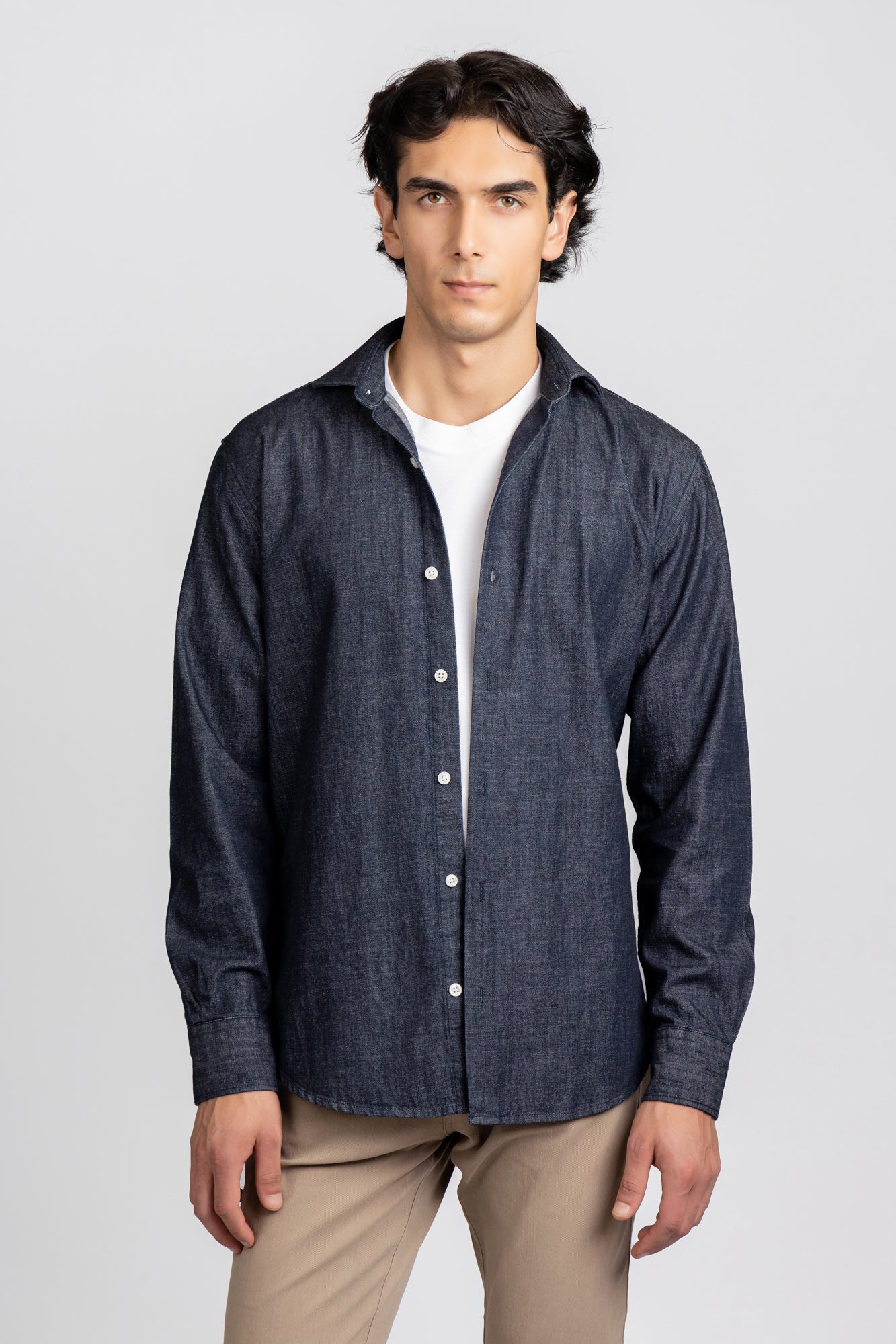Cutaway Denim Shirt