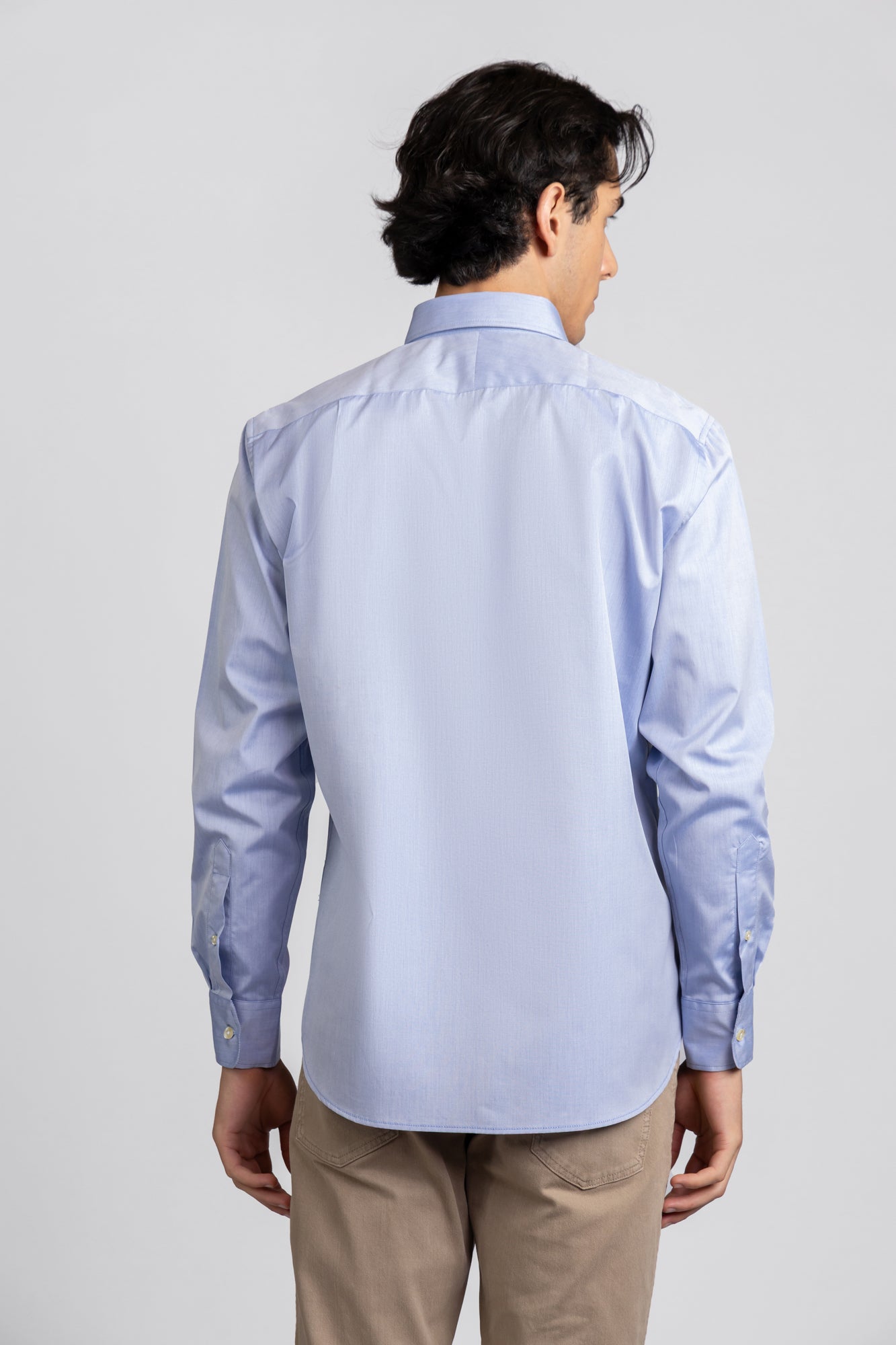 Blue Oxford Patch-Placket Shirt