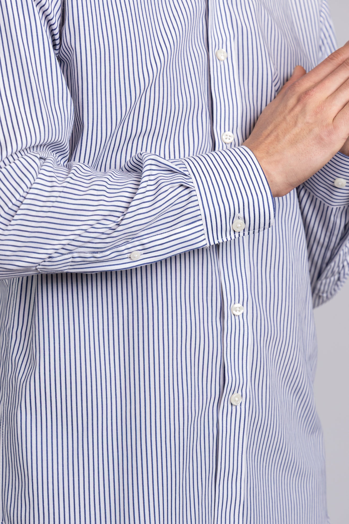 Blue Striped Poplin Shirt