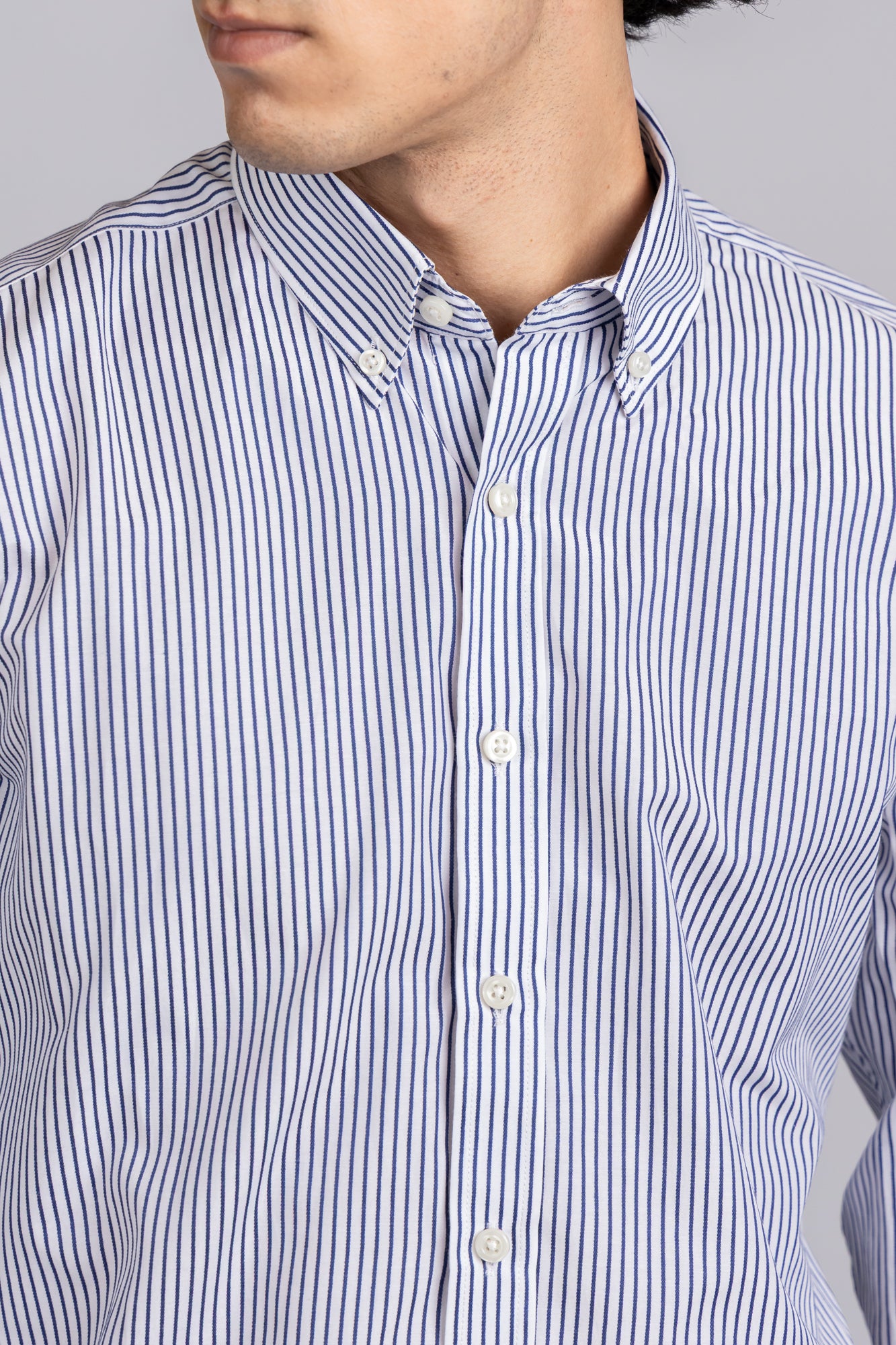 Blue Striped Poplin Shirt