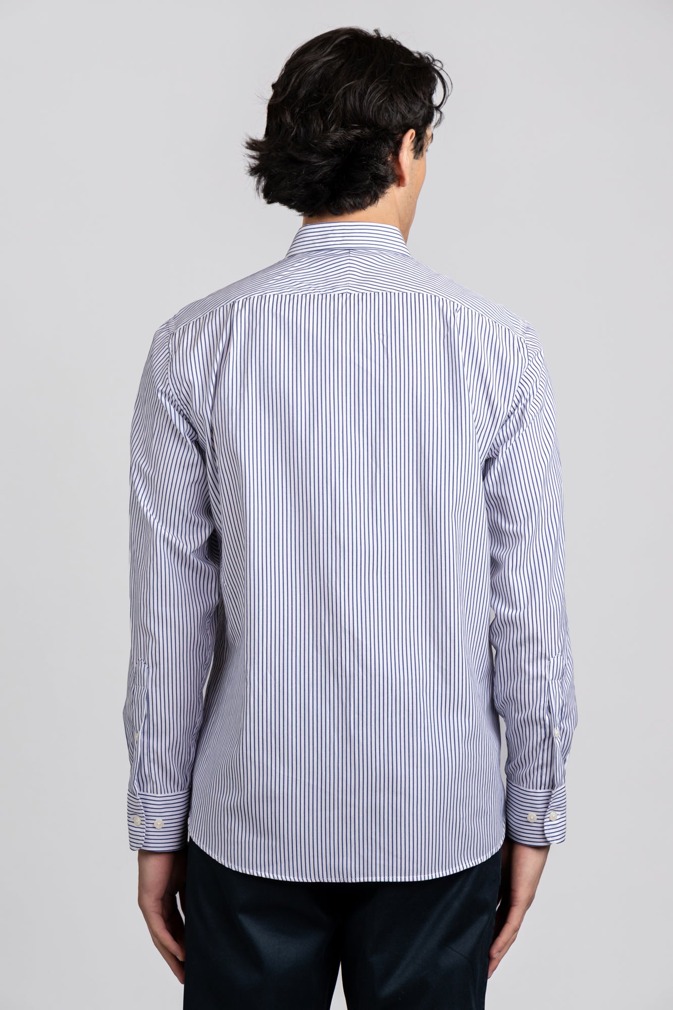 Blue Striped Poplin Shirt