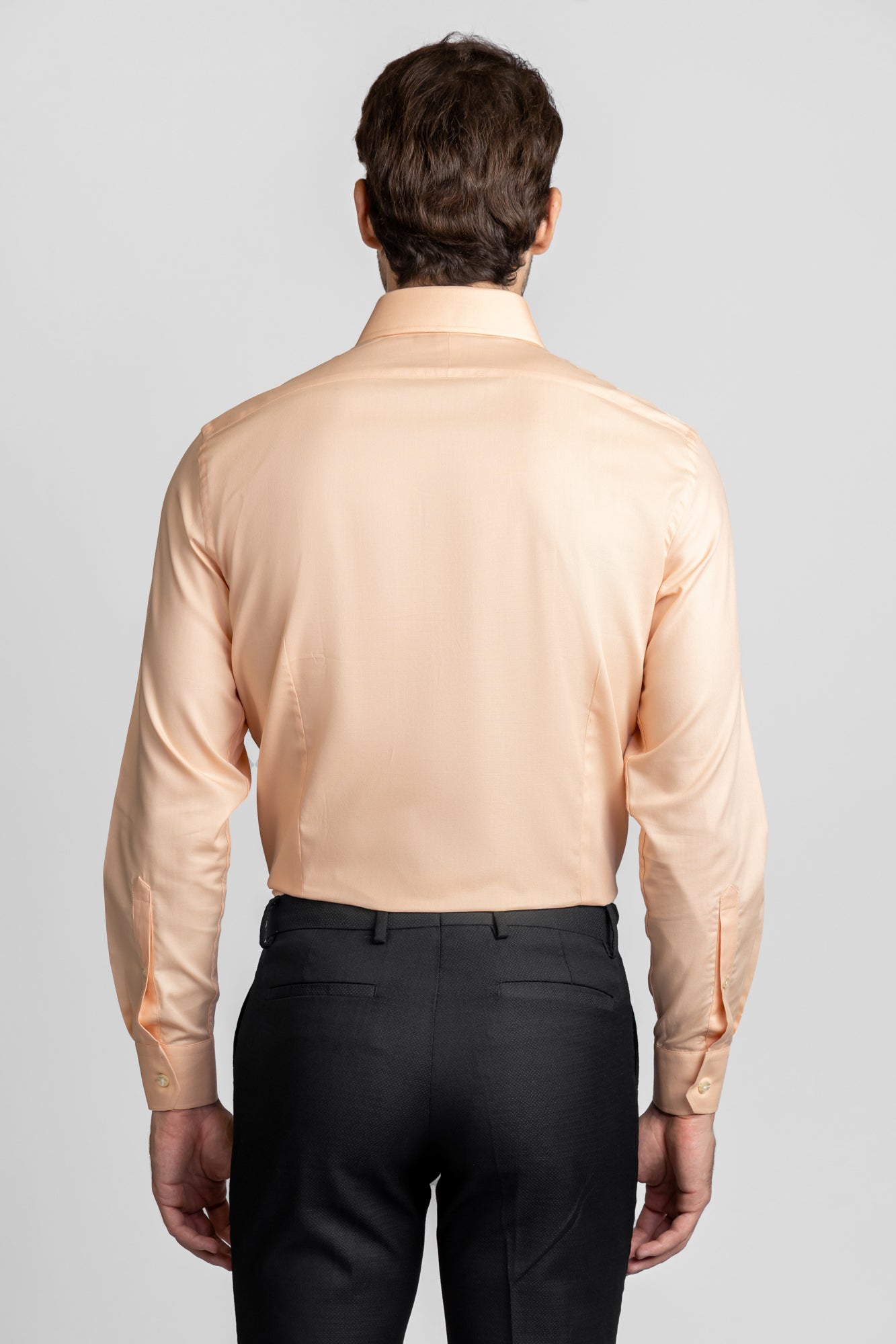 Orange Dobby Shirt - Slim Fit