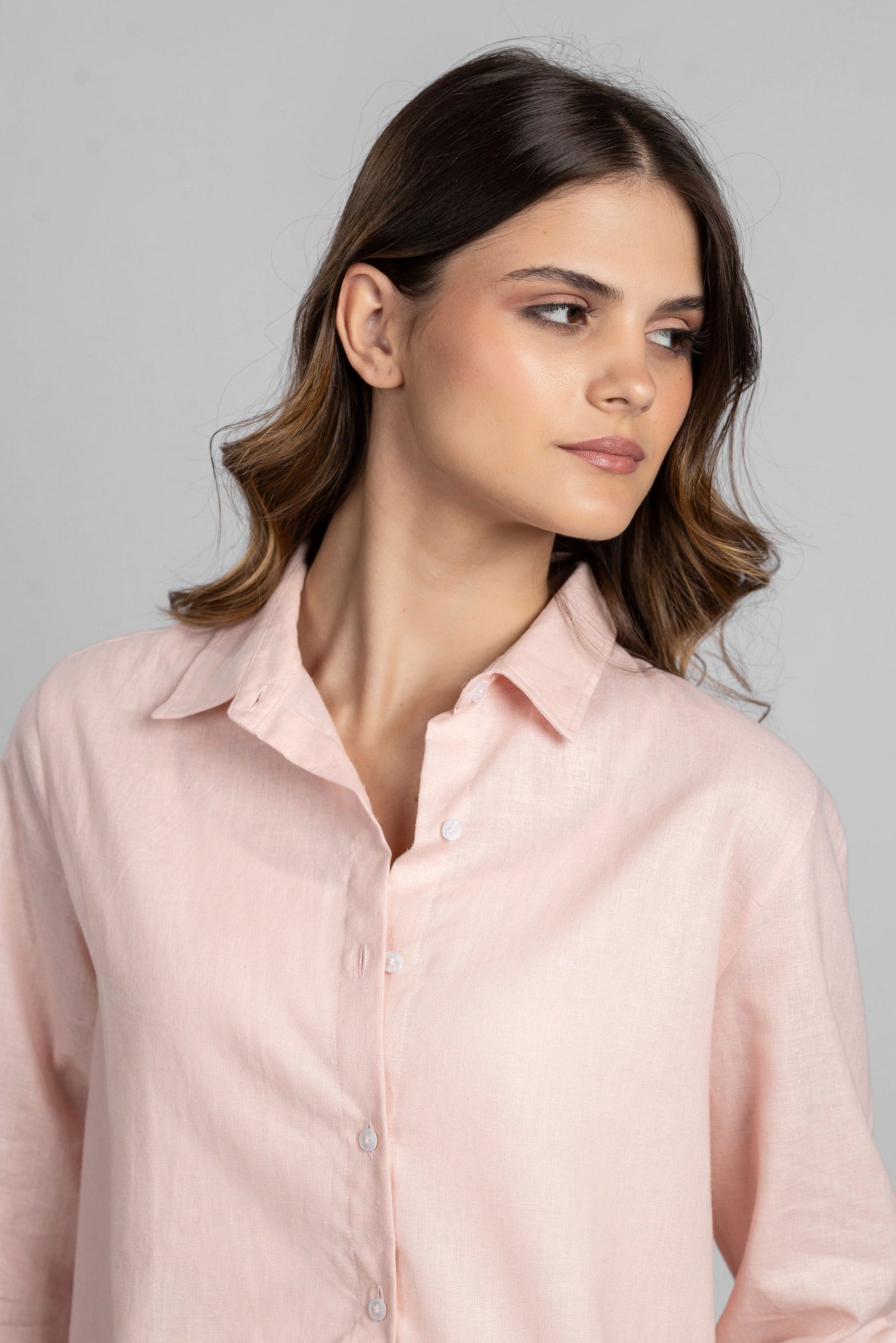 PINK Linen Cotton Shirt
