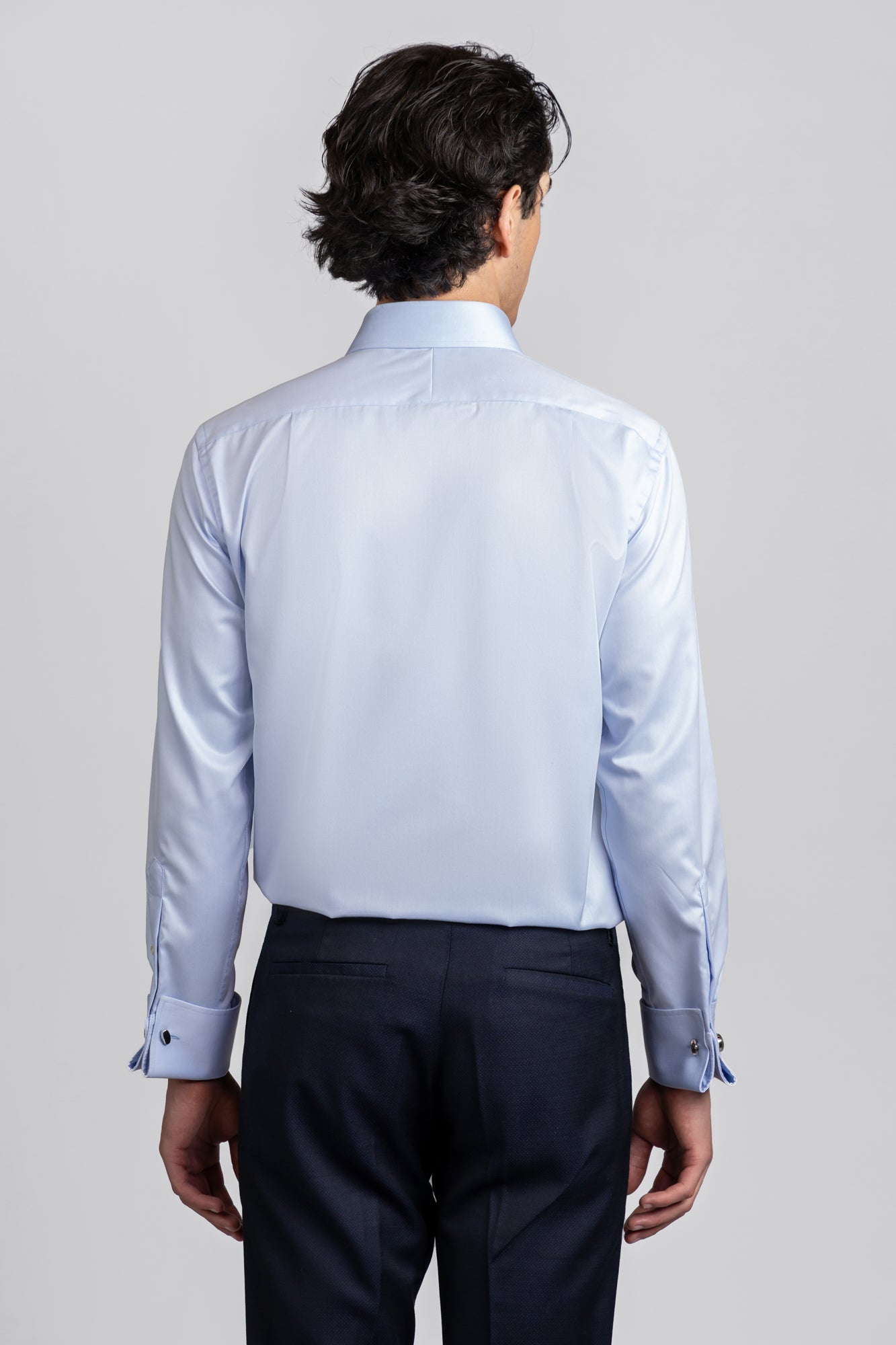 Light Blue Twill Double Cuff Non-Iron Shirt - Regular Fit