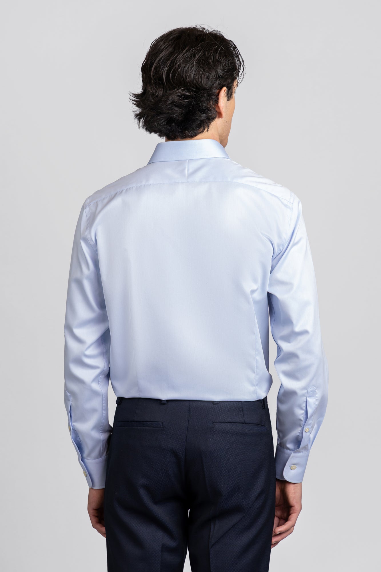 Light Blue Twill Non-Iron Shirt - Slim Fit
