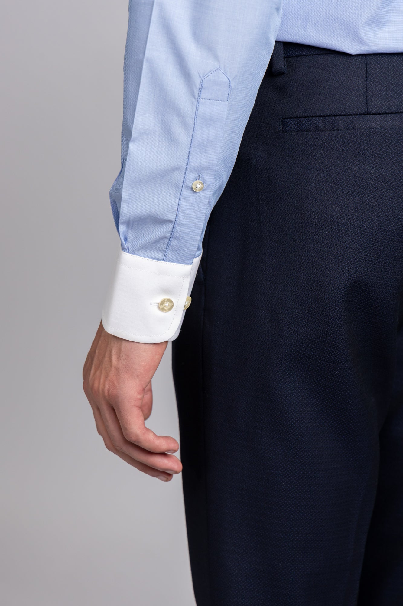 Blue Filafil Contrast Shirt - Regular Fit