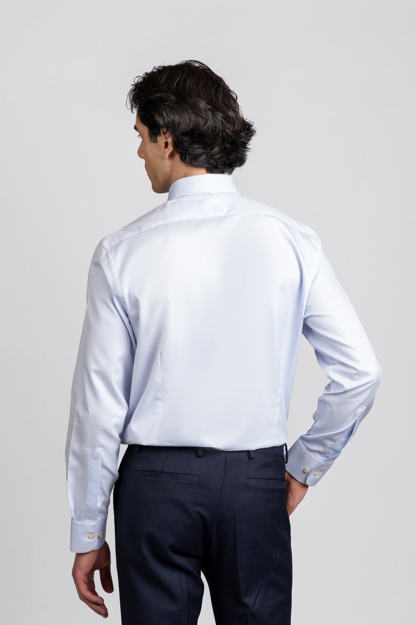 Light Blue Dobby Shirt - Slim Fit