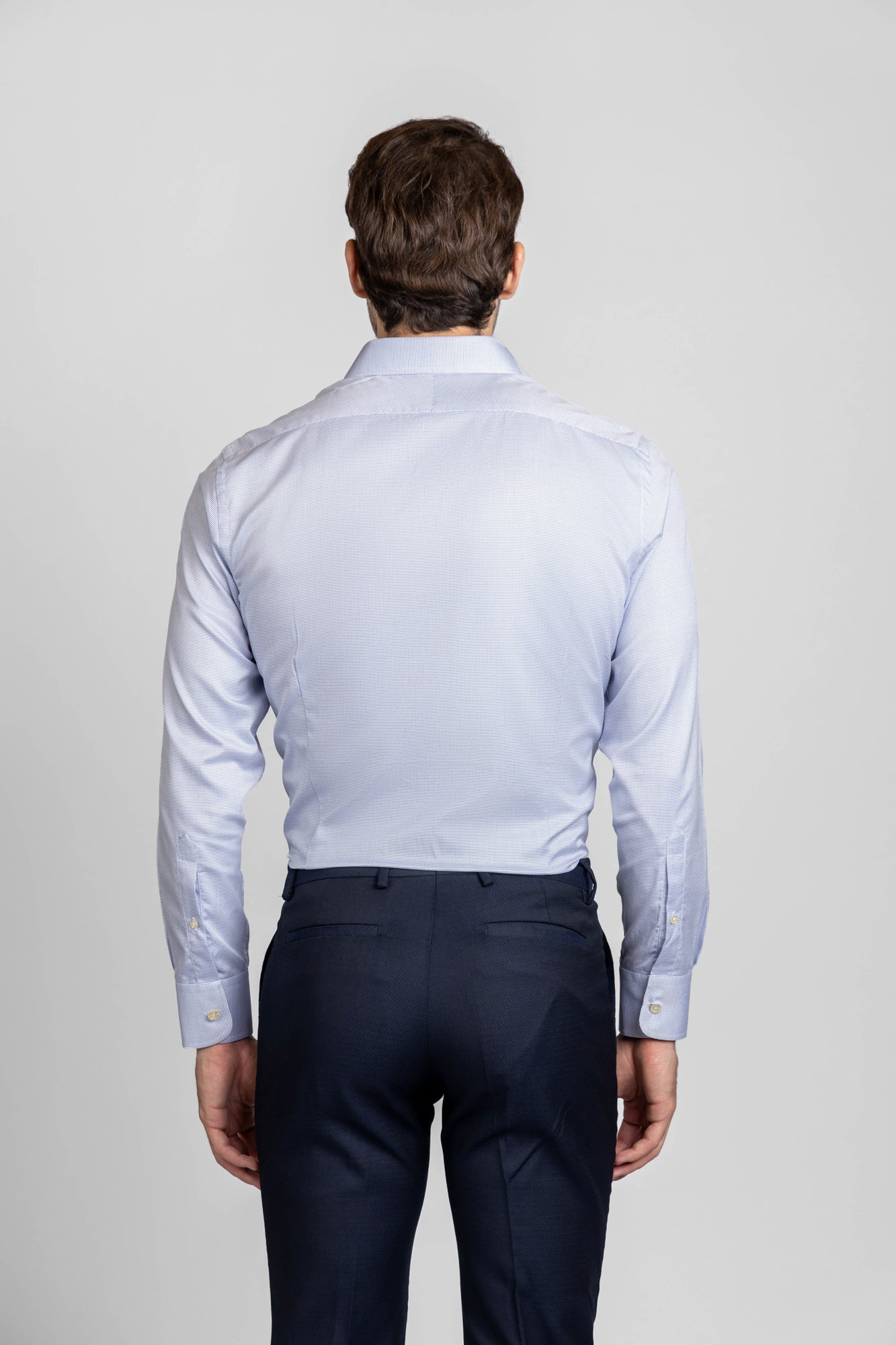 Blue End-On-End Shirt - Slim Fit