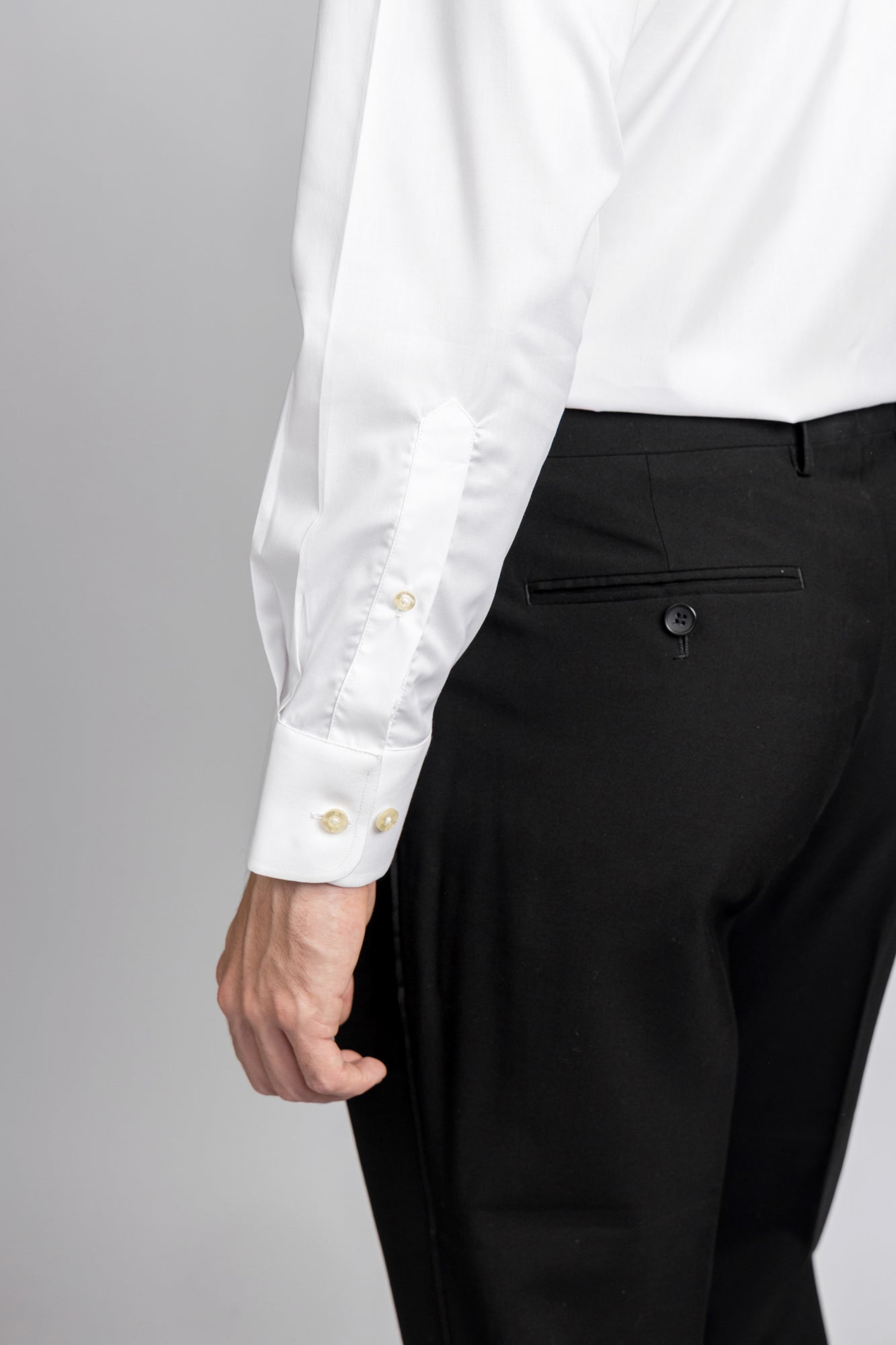 White Poplin Stretch Shirt - Regular Fit