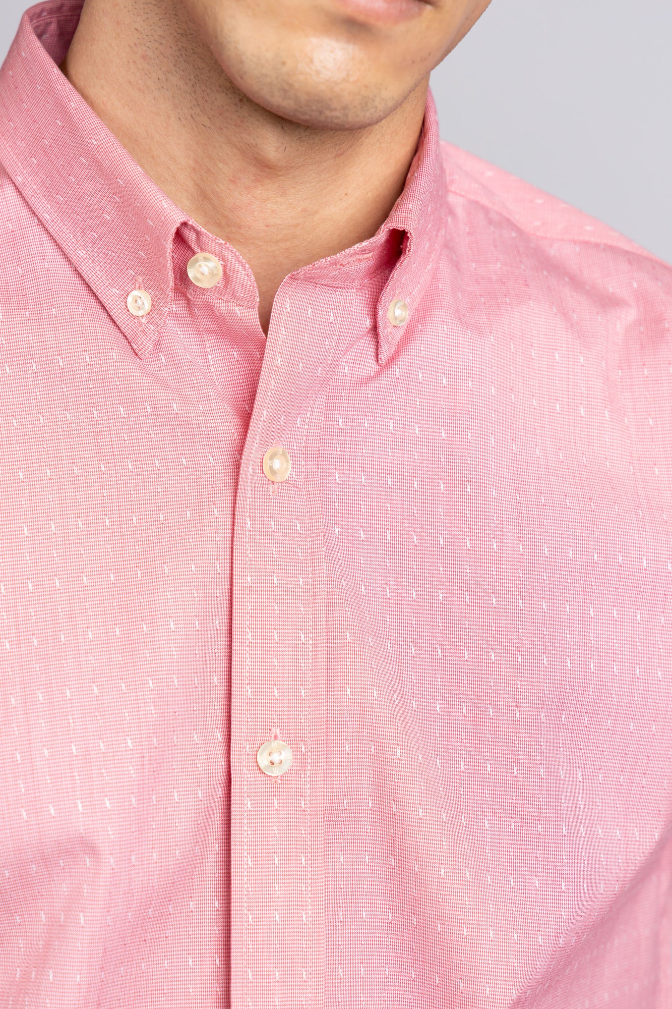 Red Detailed Oxford Shirt