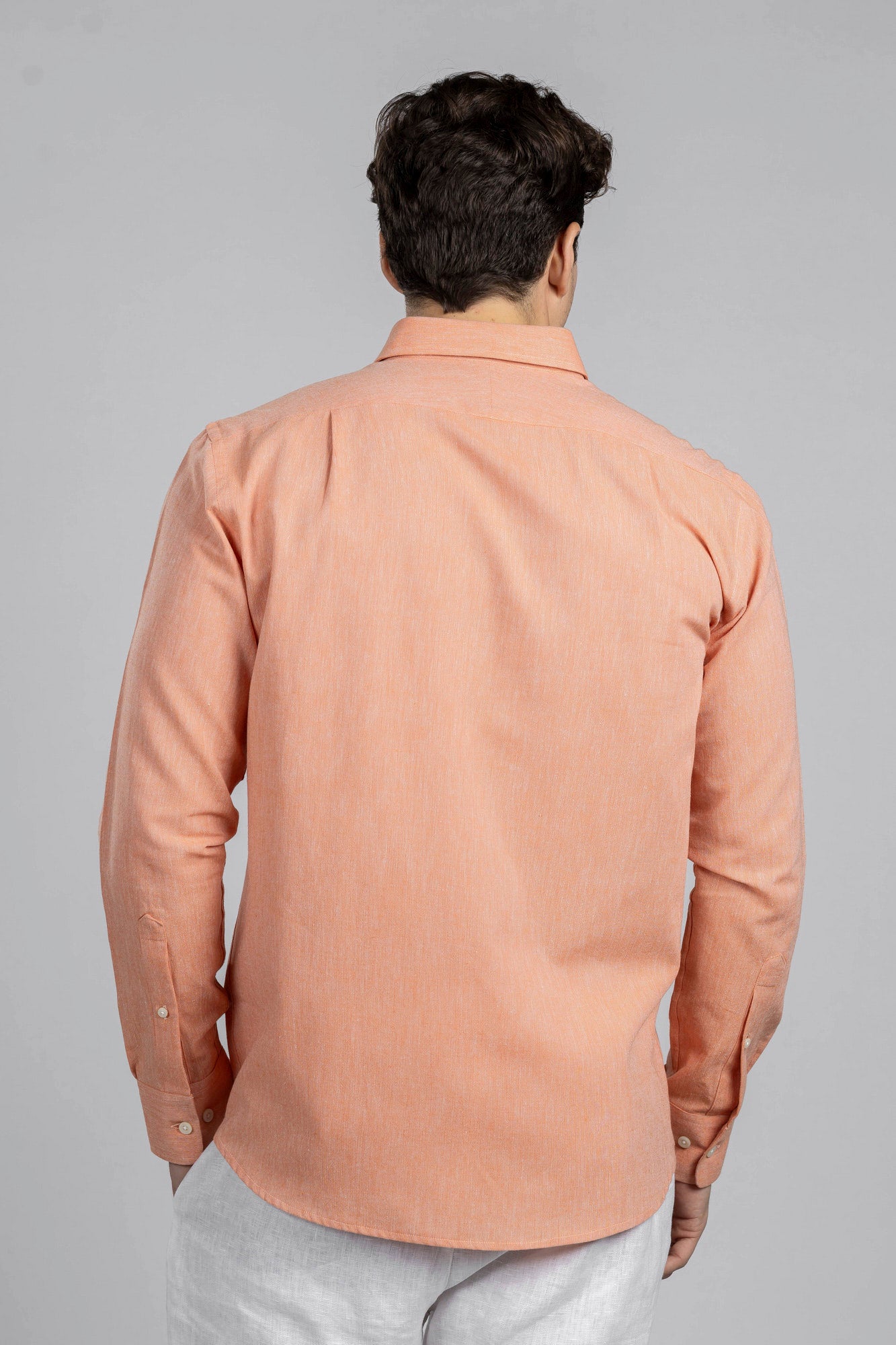 Orange Cotton Linen Shirt