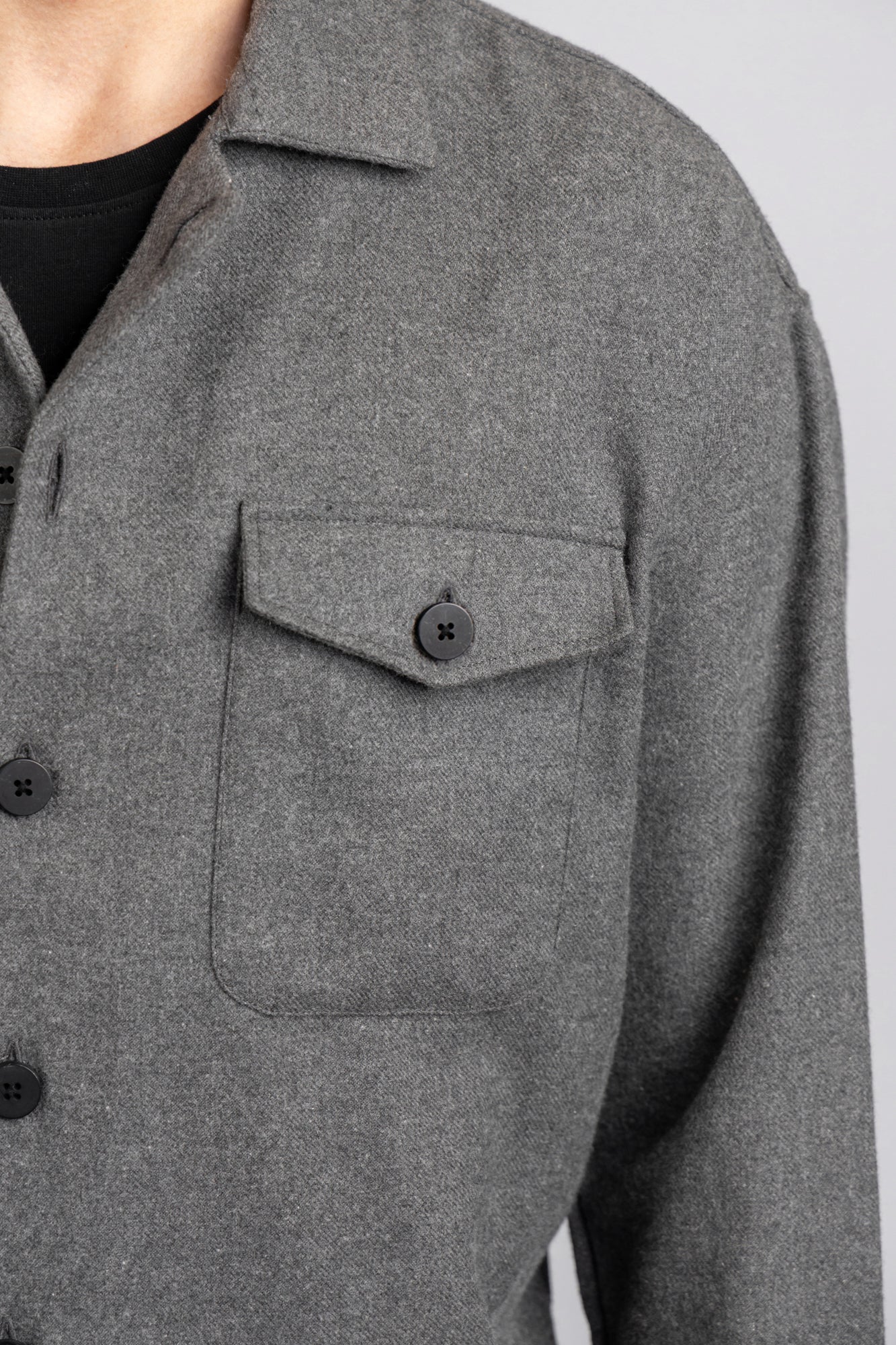 Grey Brushed Overshirt